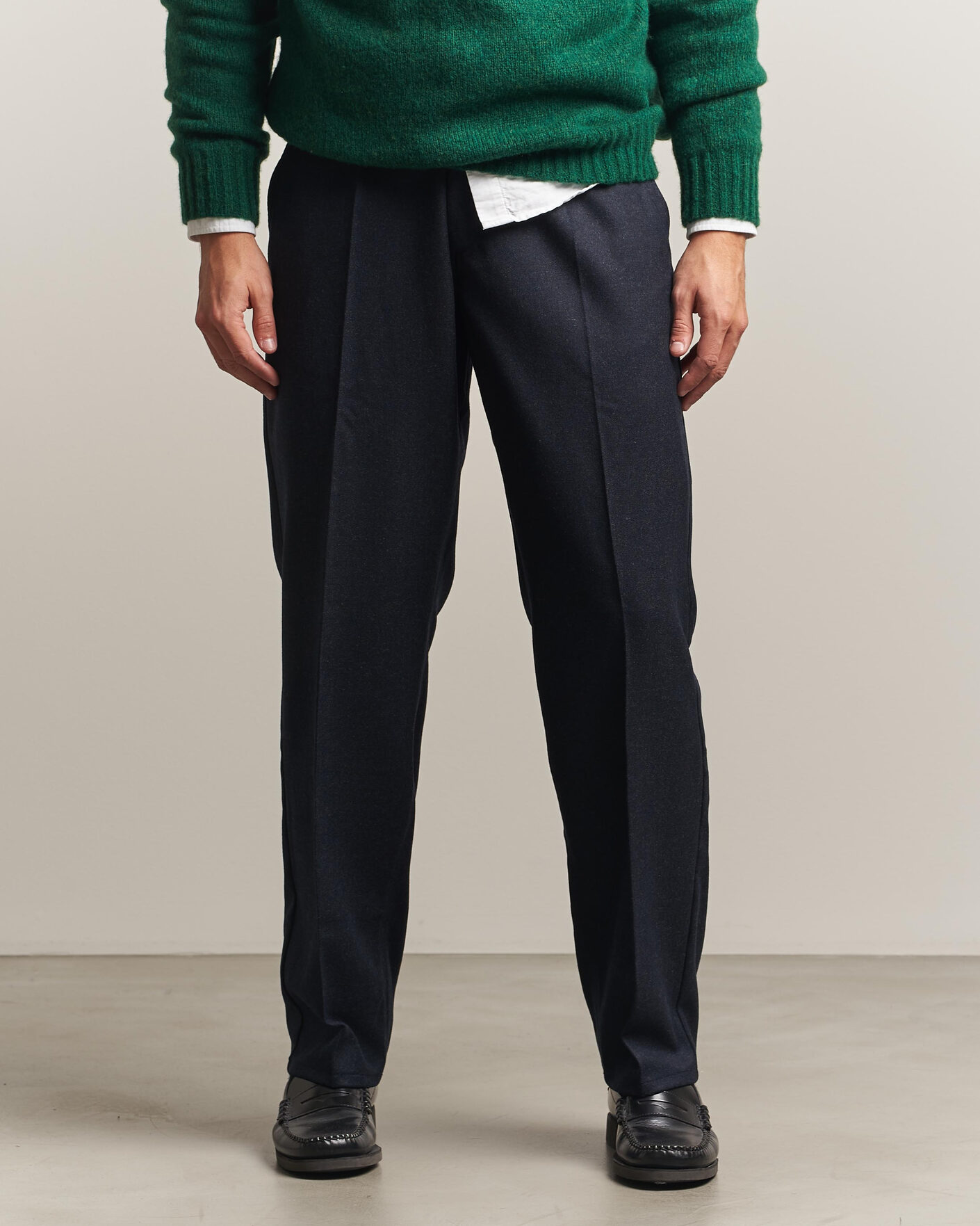 Hombres | Pantalones | Forét | Clay Wool Pants Navy