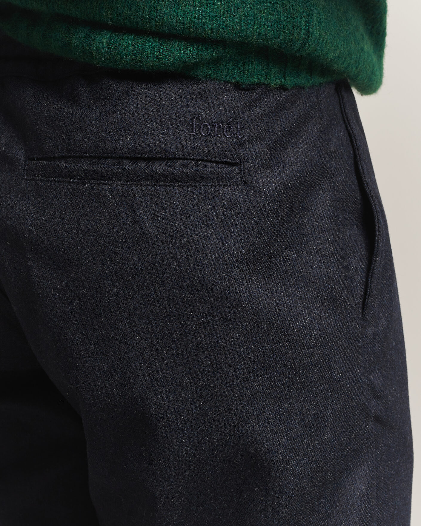 Hombres | Pantalones | Forét | Clay Wool Pants Navy