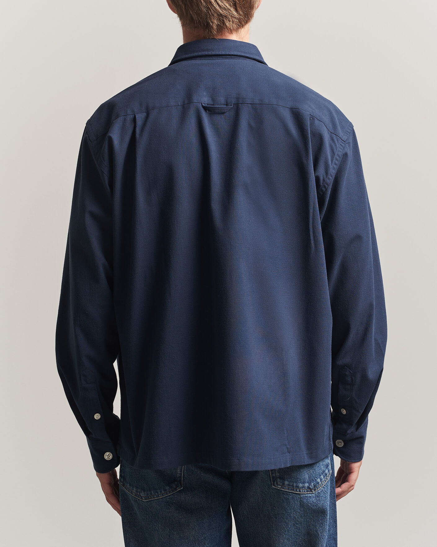 Hombres | Camisas | Forét | Lunar Relaxed Fit Textured Overshirt Navy