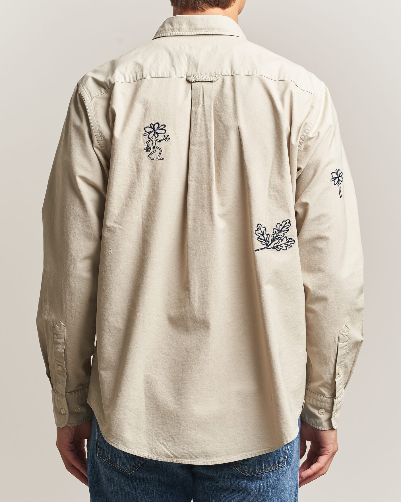 Hombres | Camisas | Forét | Maple Embroidery Oxford Shirt Oat