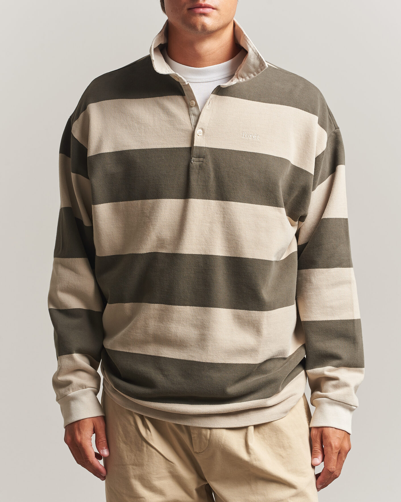 Hombres | Jerséis y prendas de punto | Forét | Match Rugby Sweatshirt Wood Stripe