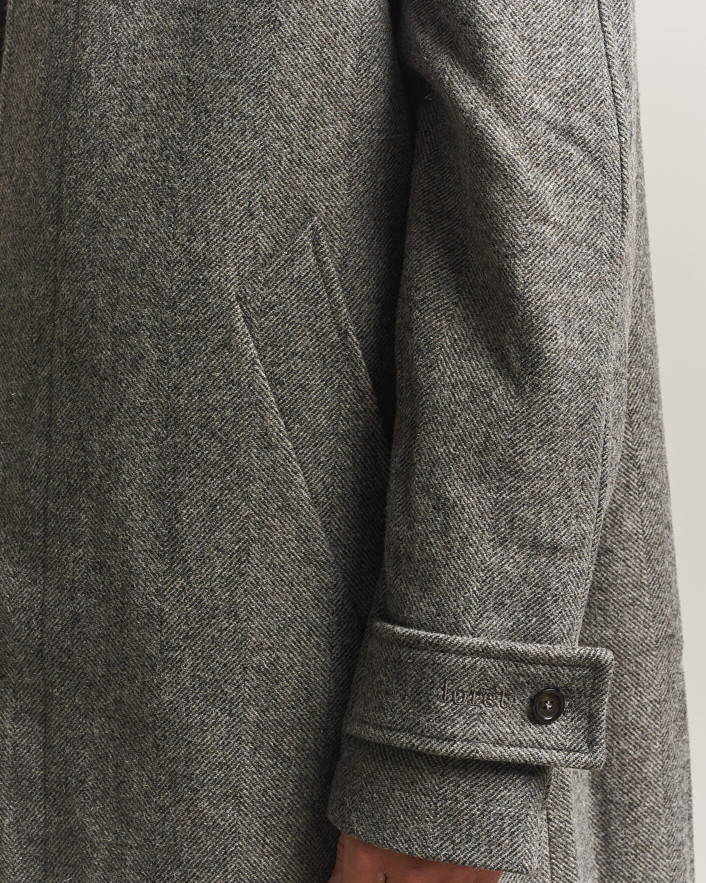 Hombres | Abrigos y chaquetas | Forét | Pine Wool Coat Grey Herringbone