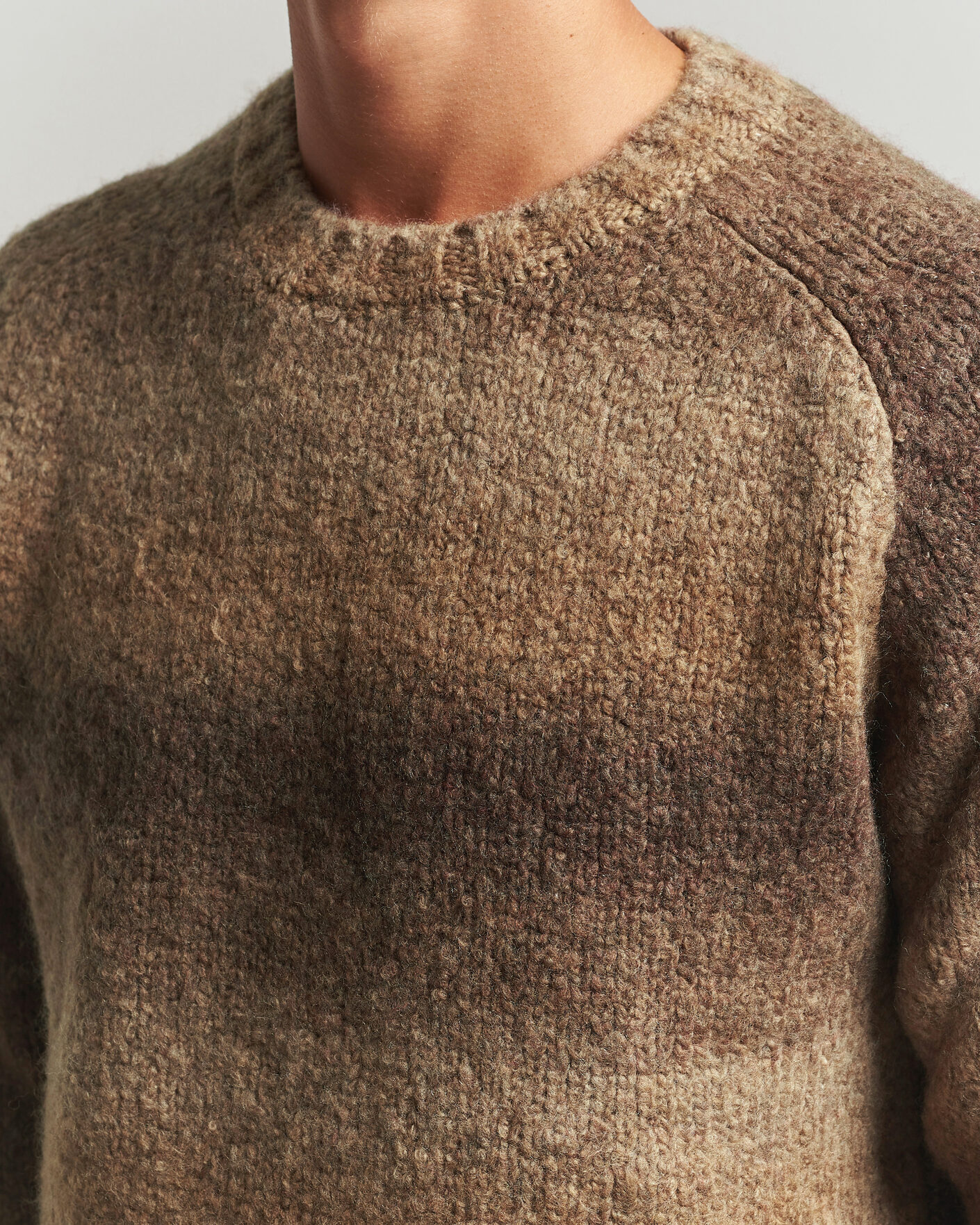 Hombres | Jerséis y prendas de punto | Forét | Space Yarn Crew Neck Brown