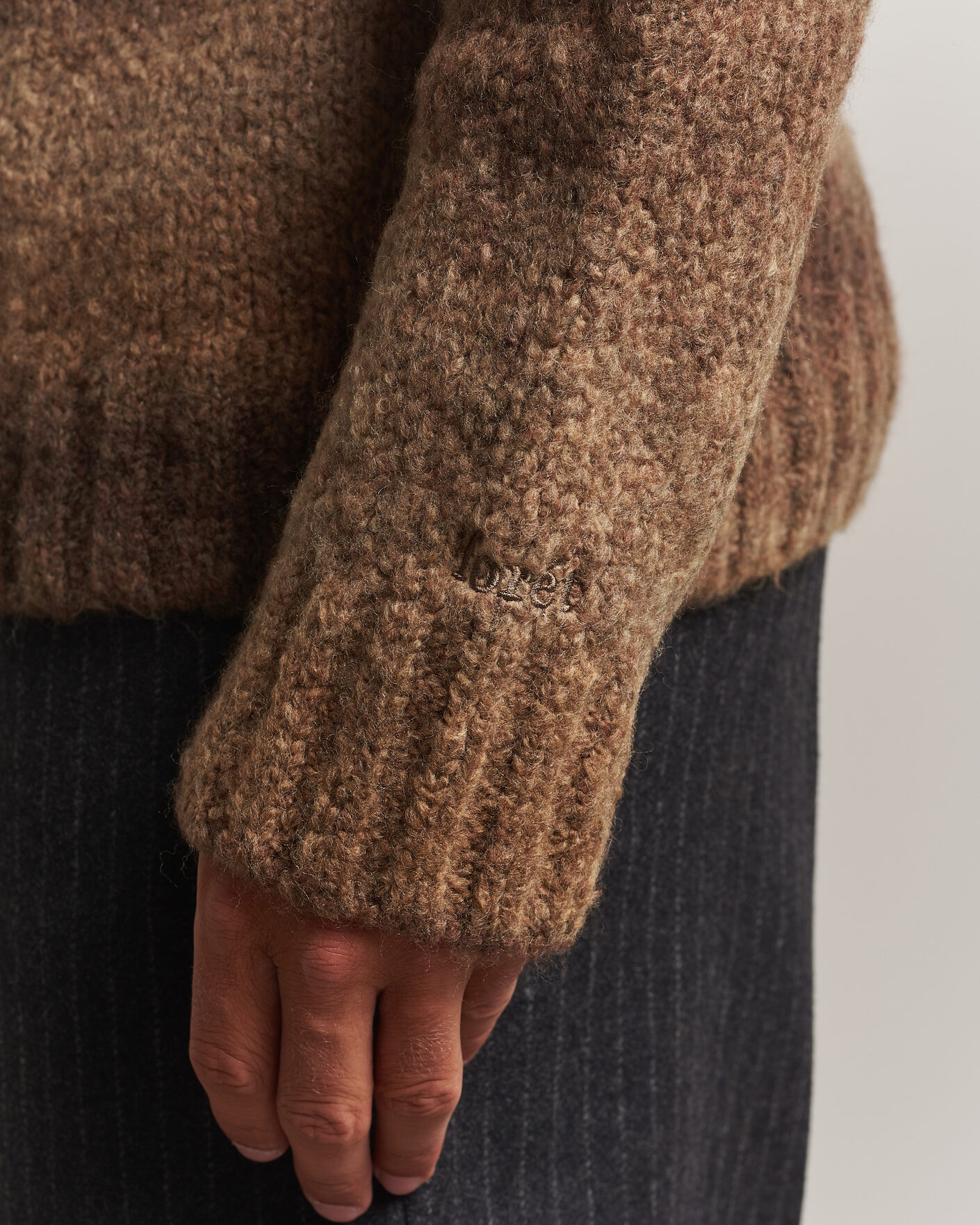 Hombres | Jerséis y prendas de punto | Forét | Space Yarn Crew Neck Brown