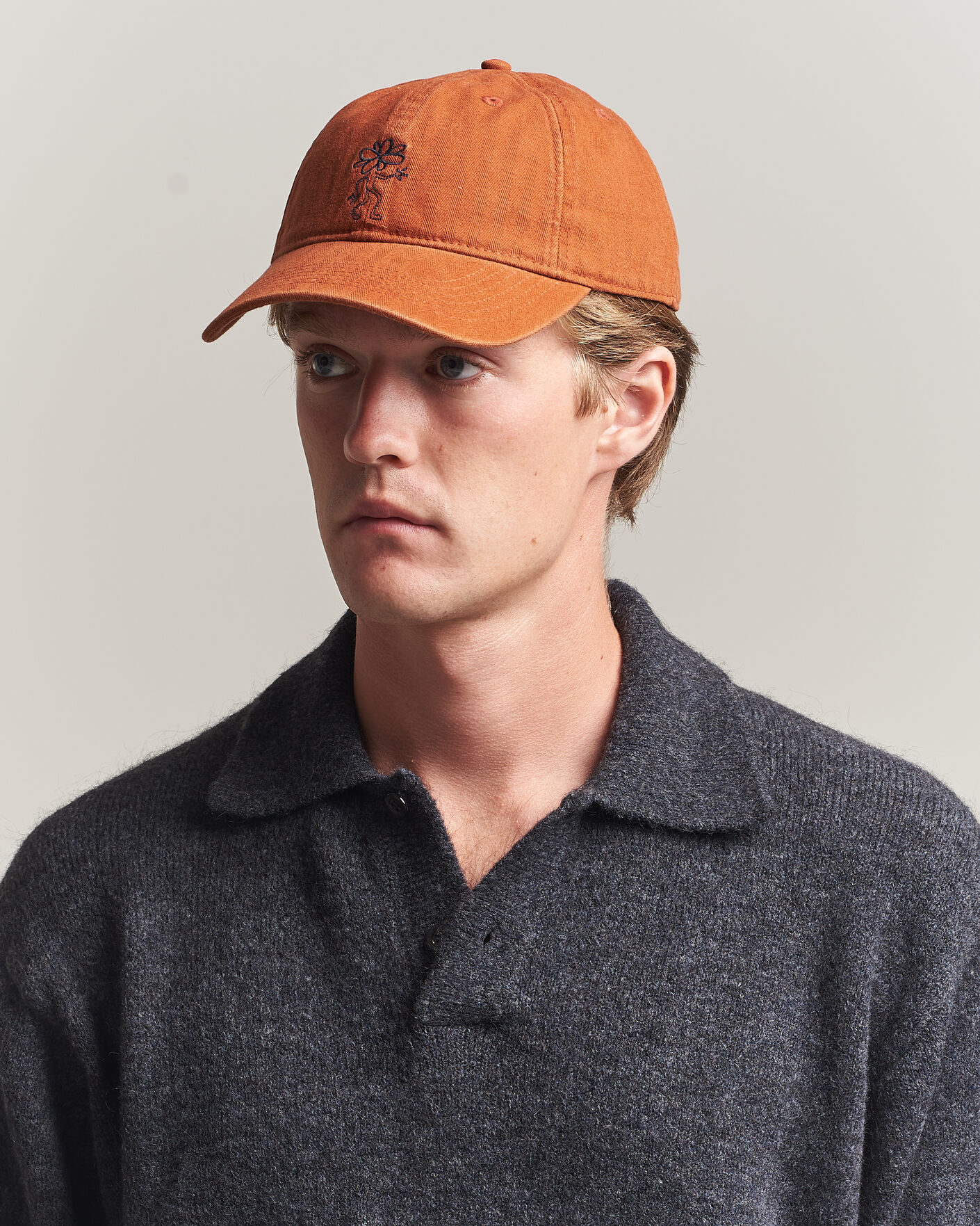 Hombres | Sombreros y gorras | Forét | Tree Washed Herringbone Cap Brown