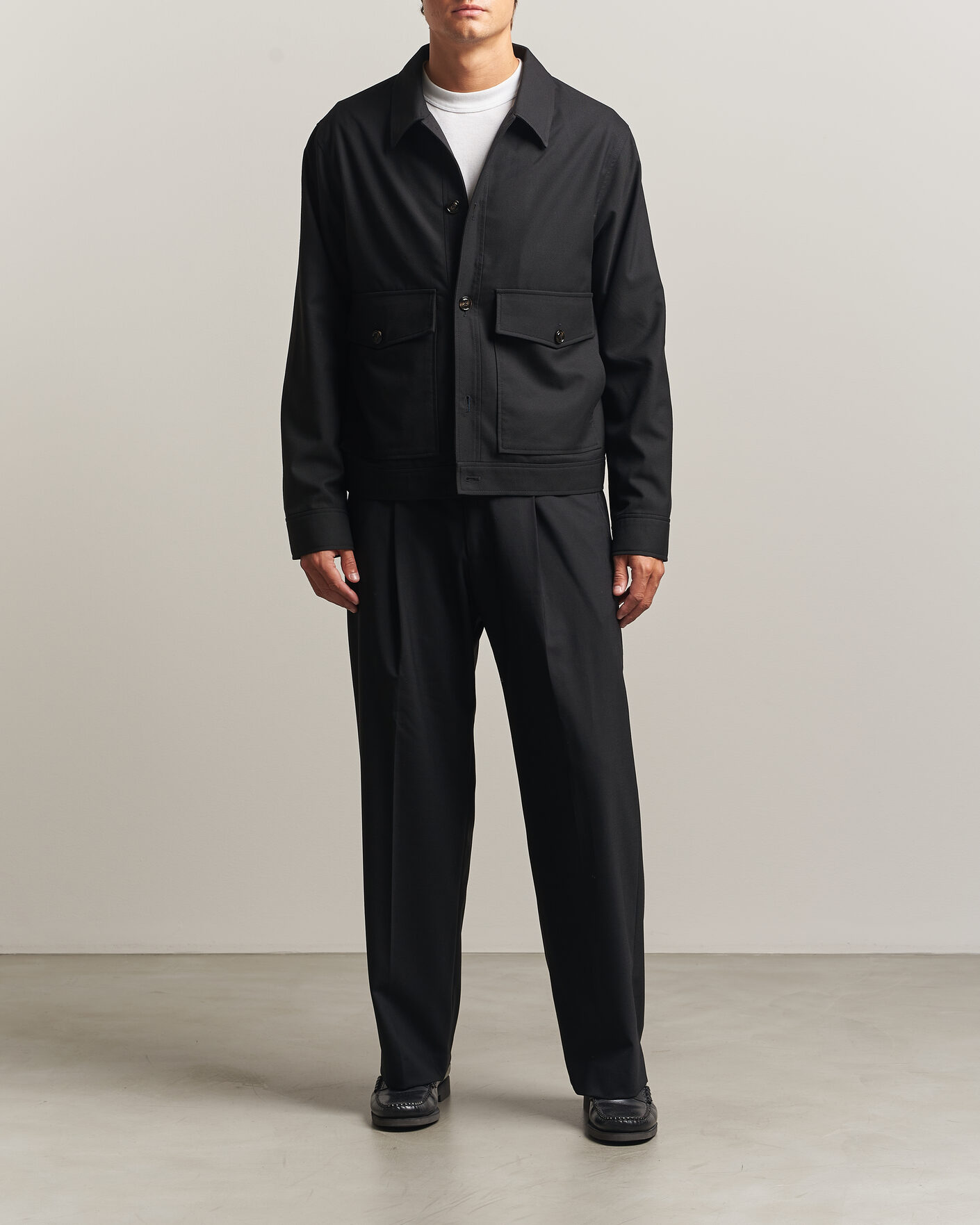 Hombres | Abrigos y chaquetas | J.Lindeberg | Jevin Brushed Twill Jacket Black