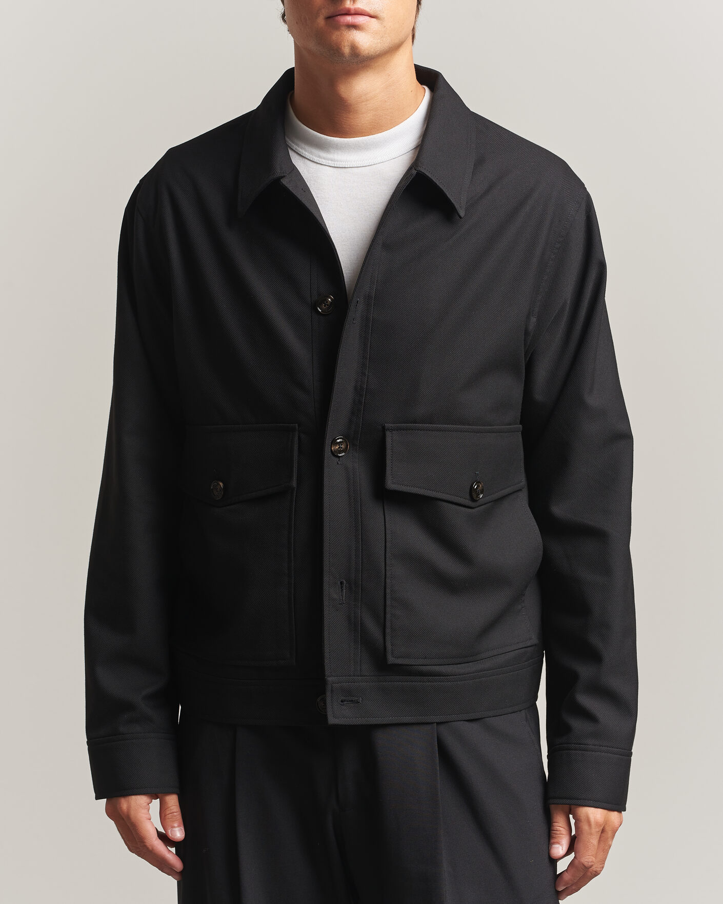 Hombres | Abrigos y chaquetas | J.Lindeberg | Jevin Brushed Twill Jacket Black