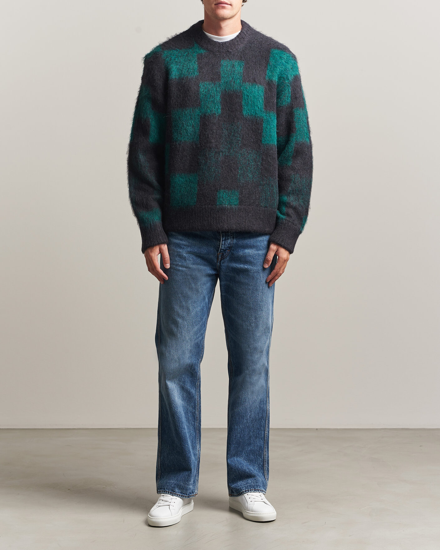 Hombres | Jerséis y prendas de punto | J.Lindeberg | Hank Graphic Knitted Sweater Forest Biome