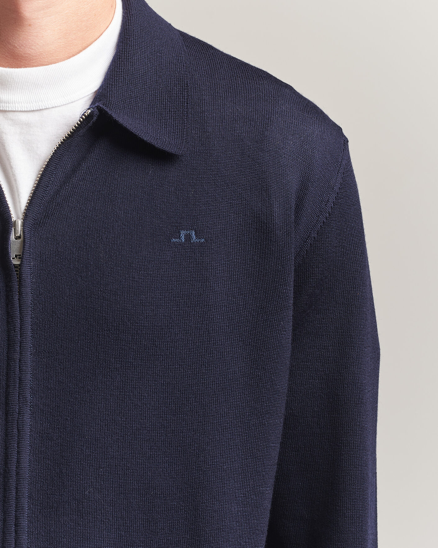 Hombres | Jerséis y prendas de punto | J.Lindeberg | Kaleb Merino Full Zip JL Navy