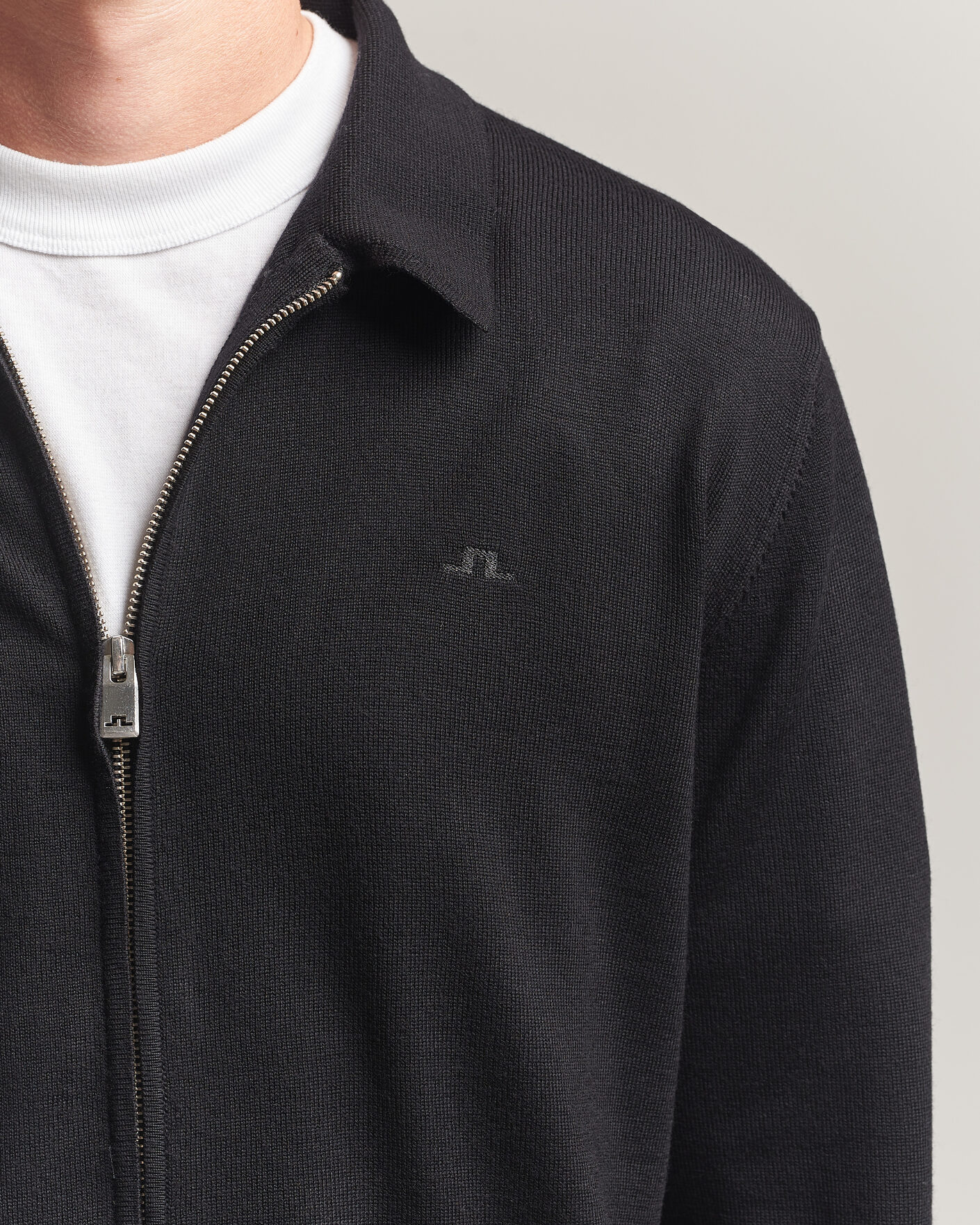 Hombres | Jerséis y prendas de punto | J.Lindeberg | Kaleb Merino Full Zip Black