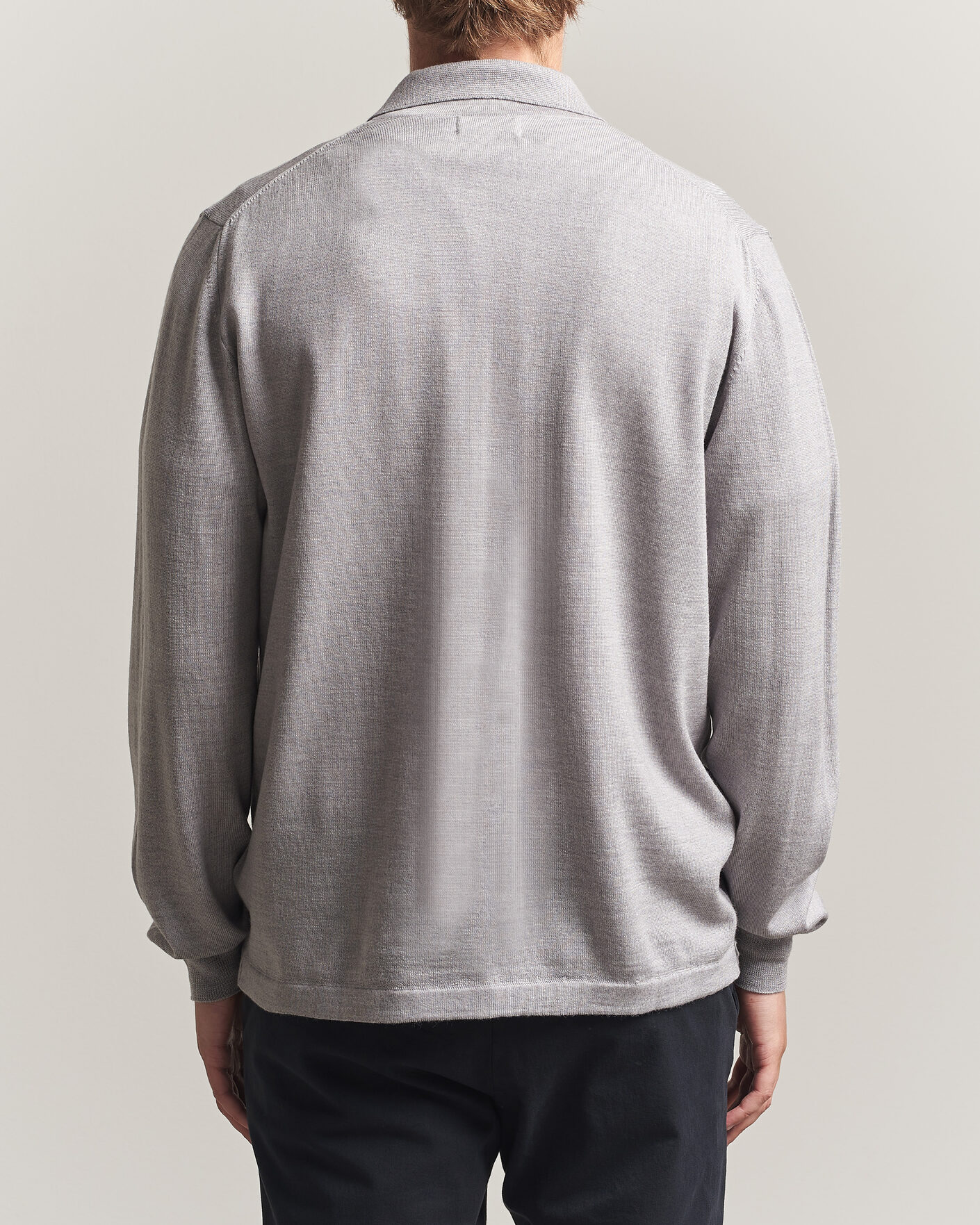 Hombres | Jerséis y prendas de punto | J.Lindeberg | Kaleb Merino Full Zip Light Grey Melange