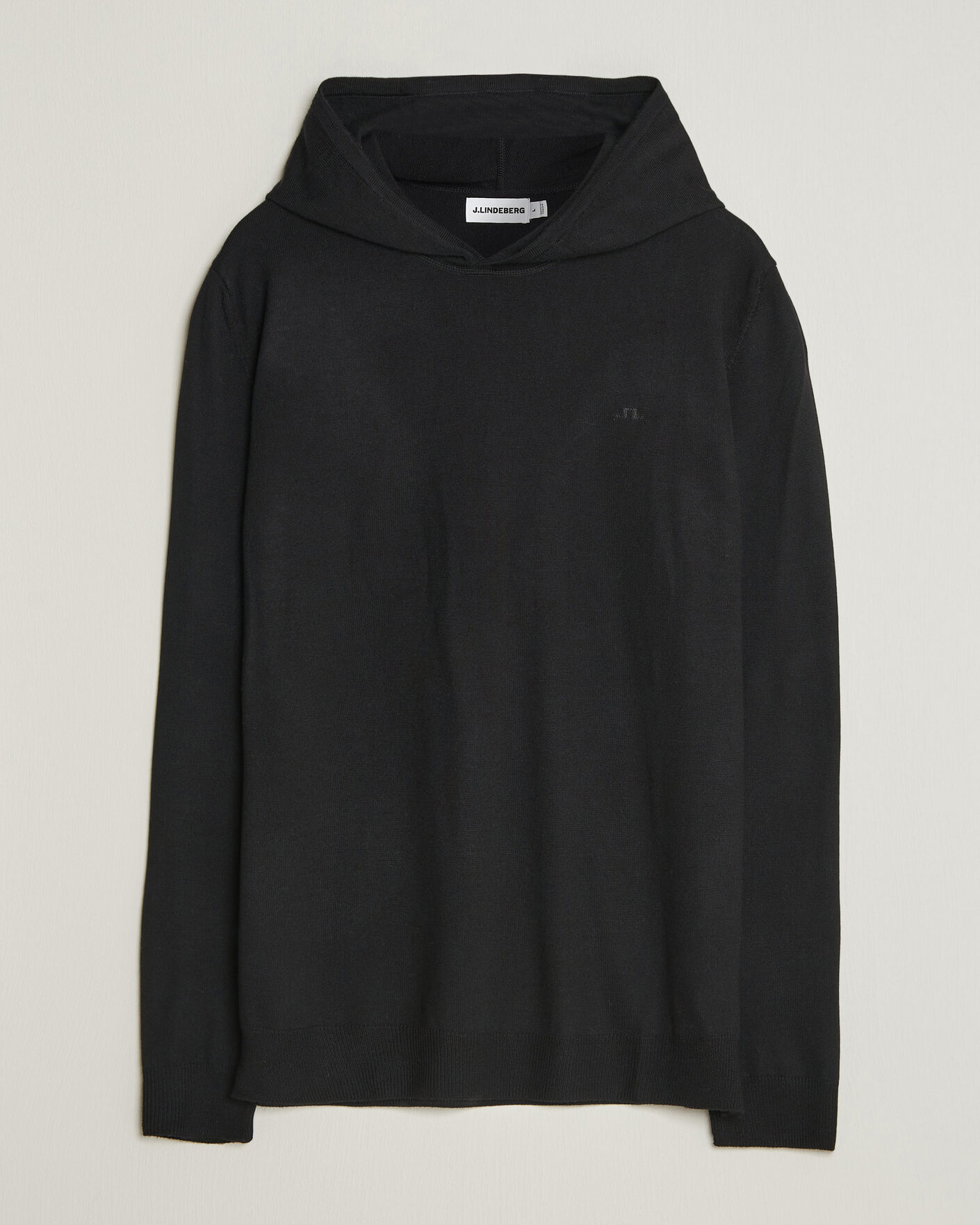 Hombres | Jerséis y prendas de punto | J.Lindeberg | Karl Merino Hoodie Black
