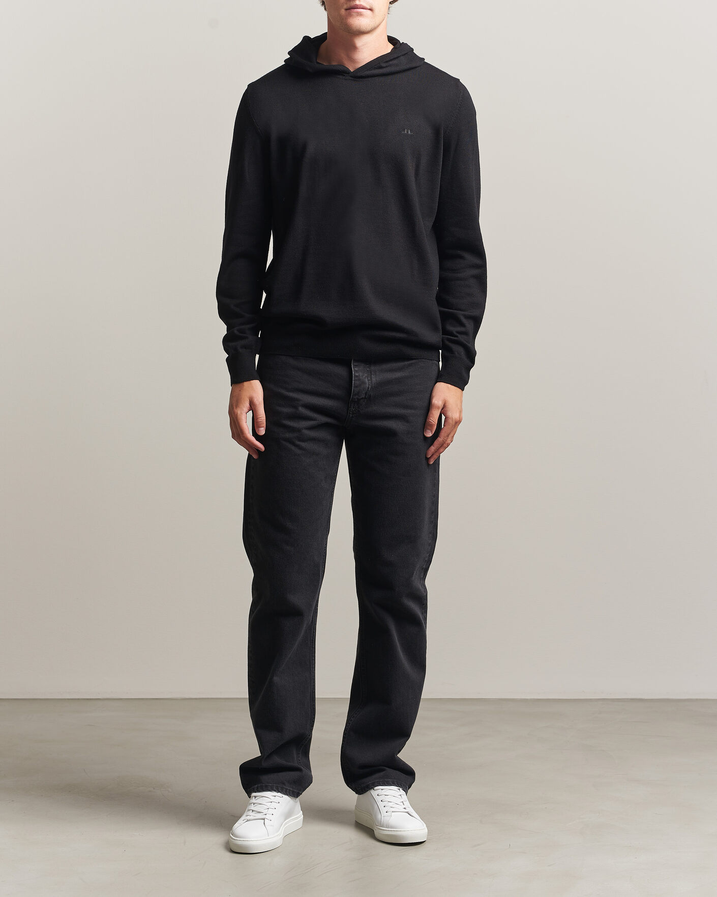Hombres | Jerséis y prendas de punto | J.Lindeberg | Karl Merino Hoodie Black