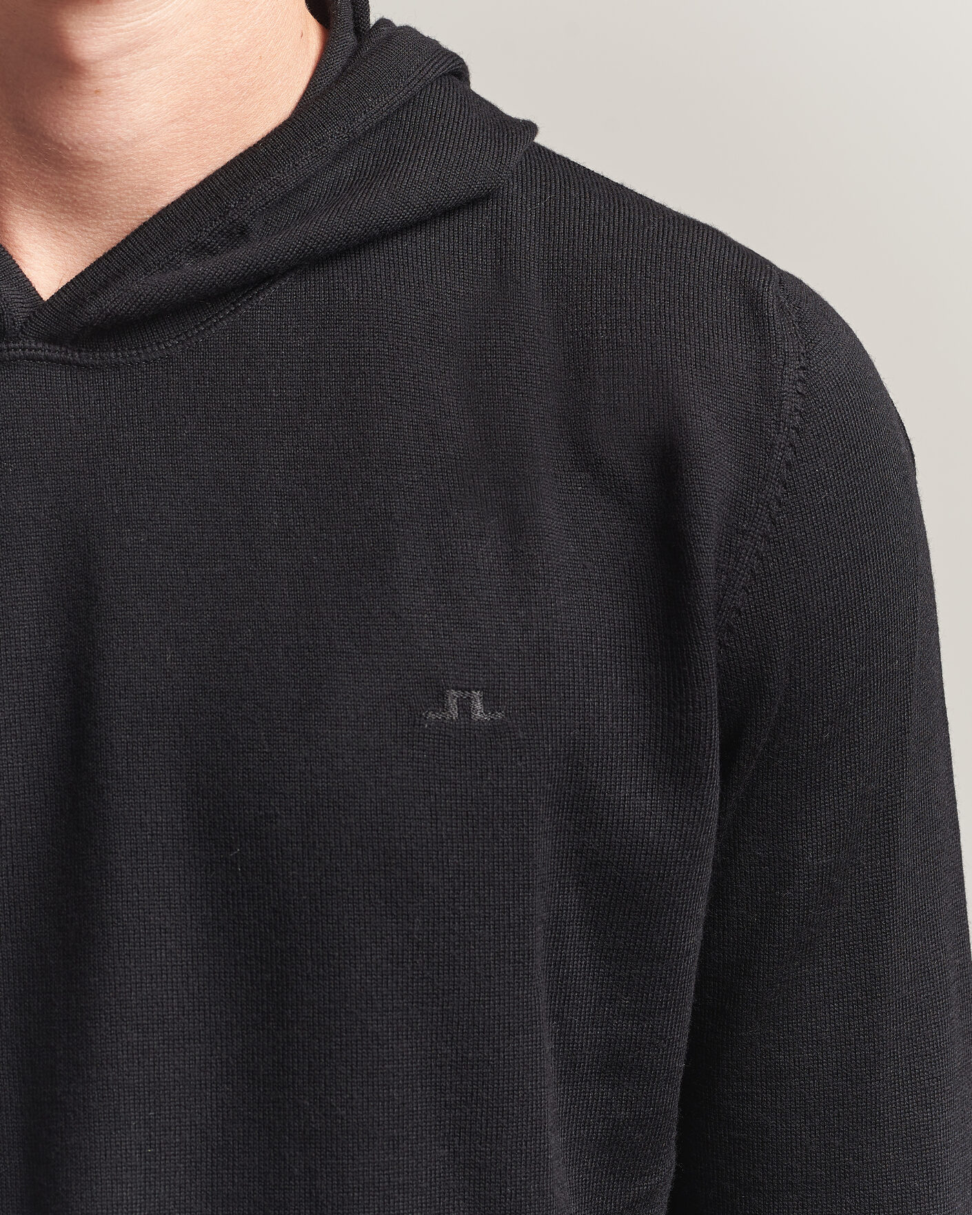 Hombres | Jerséis y prendas de punto | J.Lindeberg | Karl Merino Hoodie Black