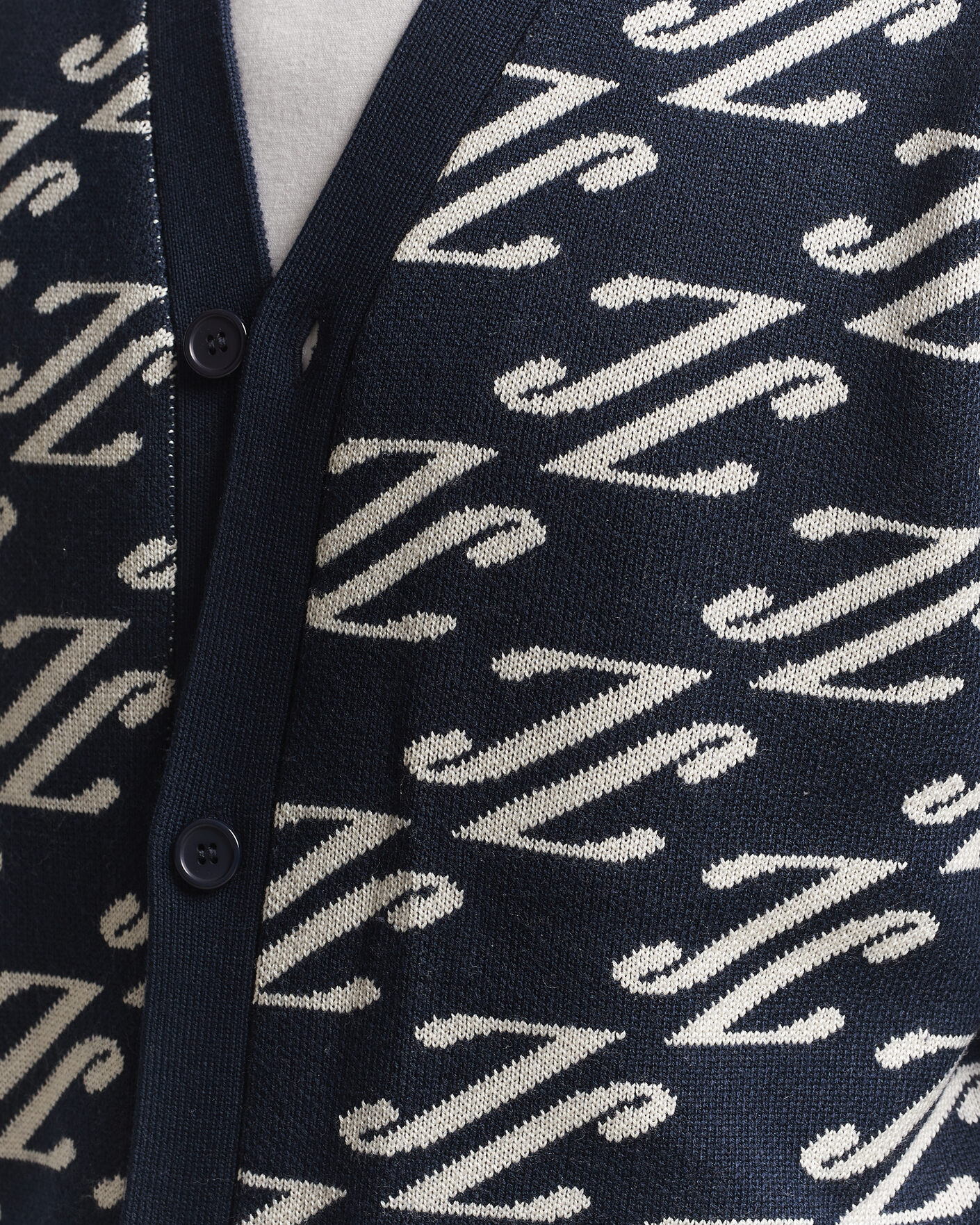 Hombres | Jerséis y prendas de punto | J.Lindeberg | Denny Jacquard Cardigan JL Navy