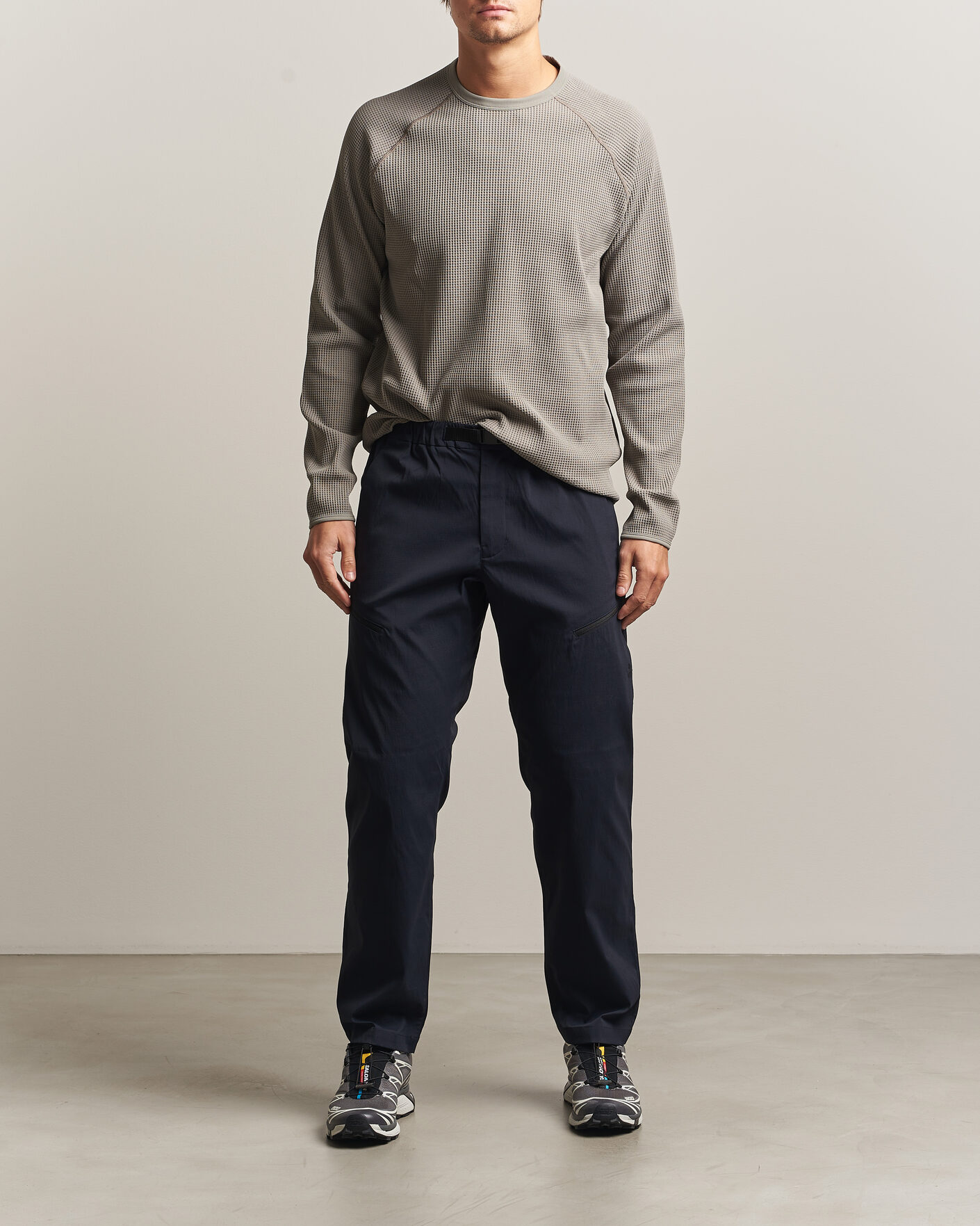 Hombres | Camisetas | Goldwin | WF Light Long Sleeve T-Shirt Arid Beige
