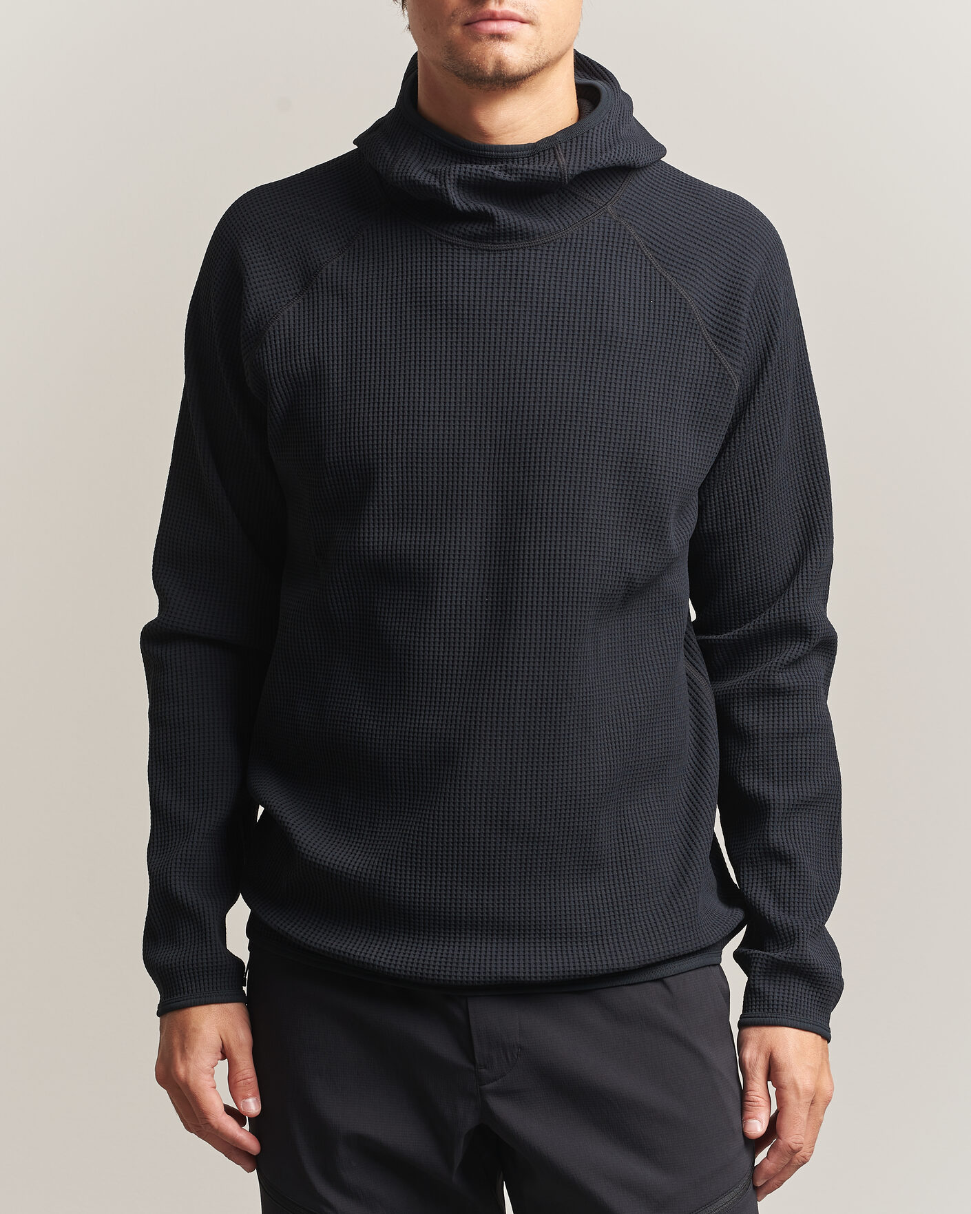 Hombres | Jerséis y prendas de punto | Goldwin | WF Light Long Sleeve Hoodie Black