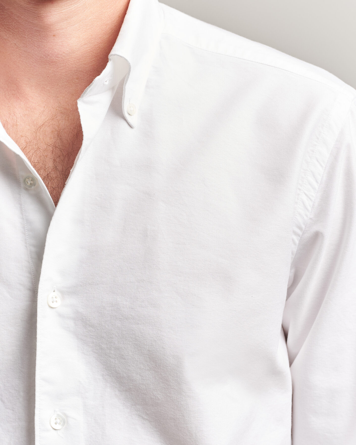 Hombres | Camisas | Grigio | Oxford Button Down Shirt White
