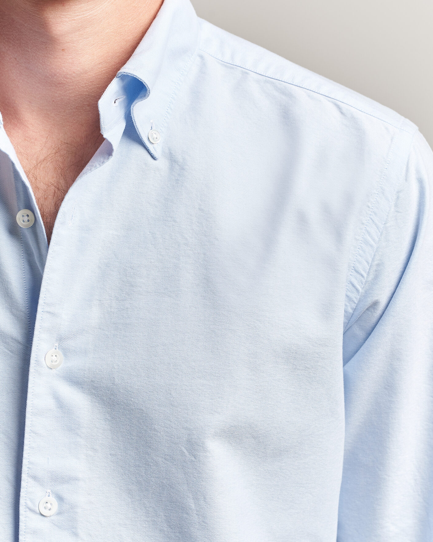 Hombres | Camisas | Grigio | Oxford Button Down Shirt Light Blue