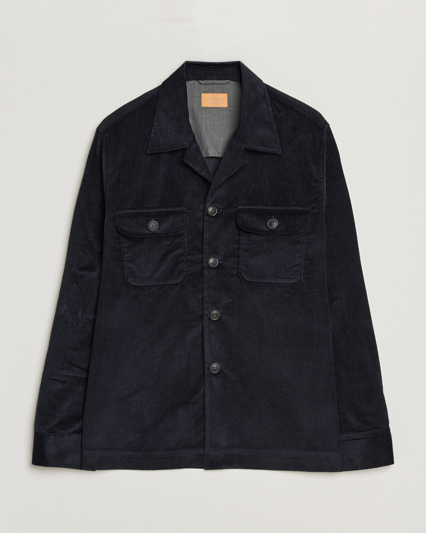 Hombres | Camisas | Grigio | Corduroy Overshirt Navy