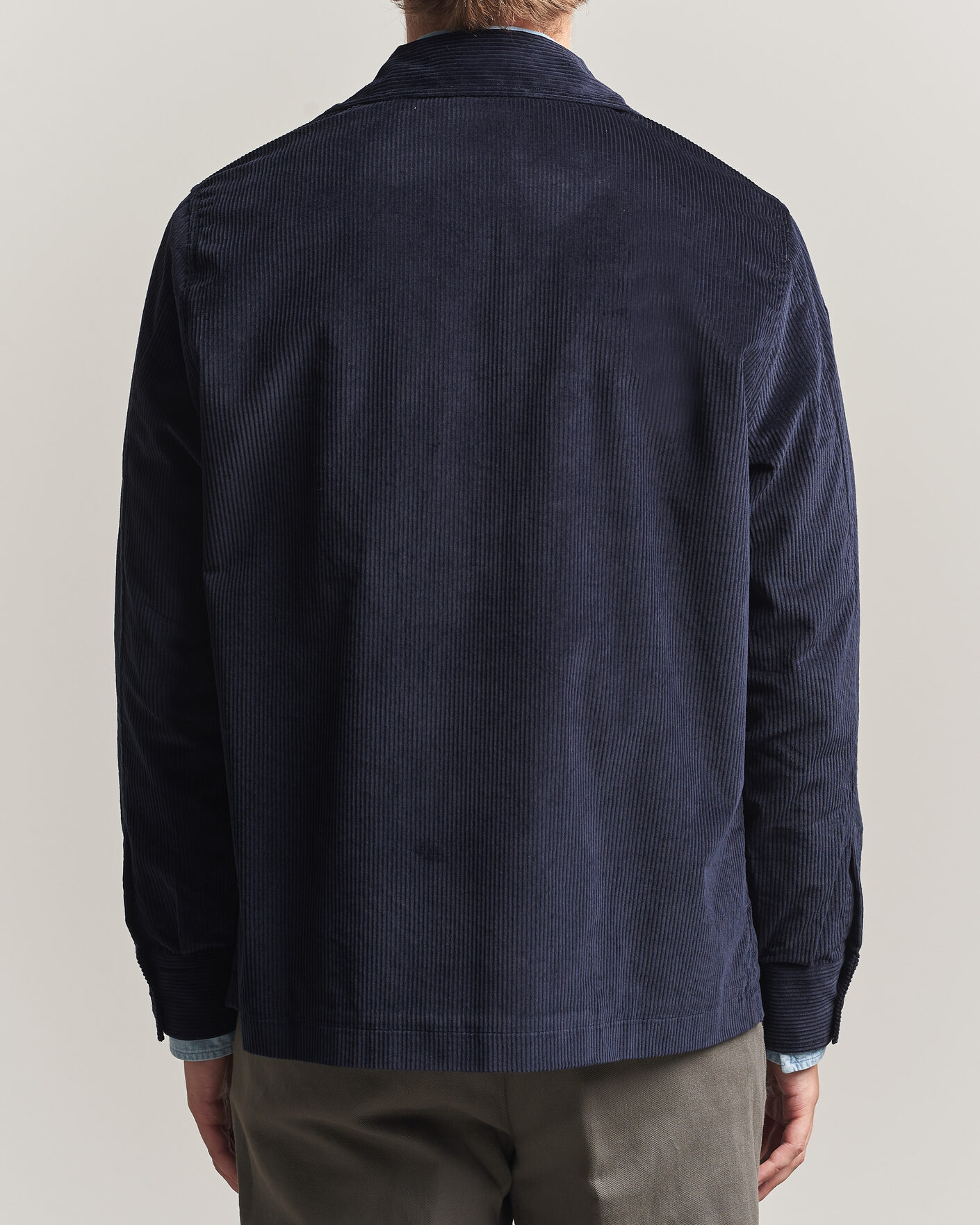 Hombres | Camisas | Grigio | Corduroy Overshirt Navy