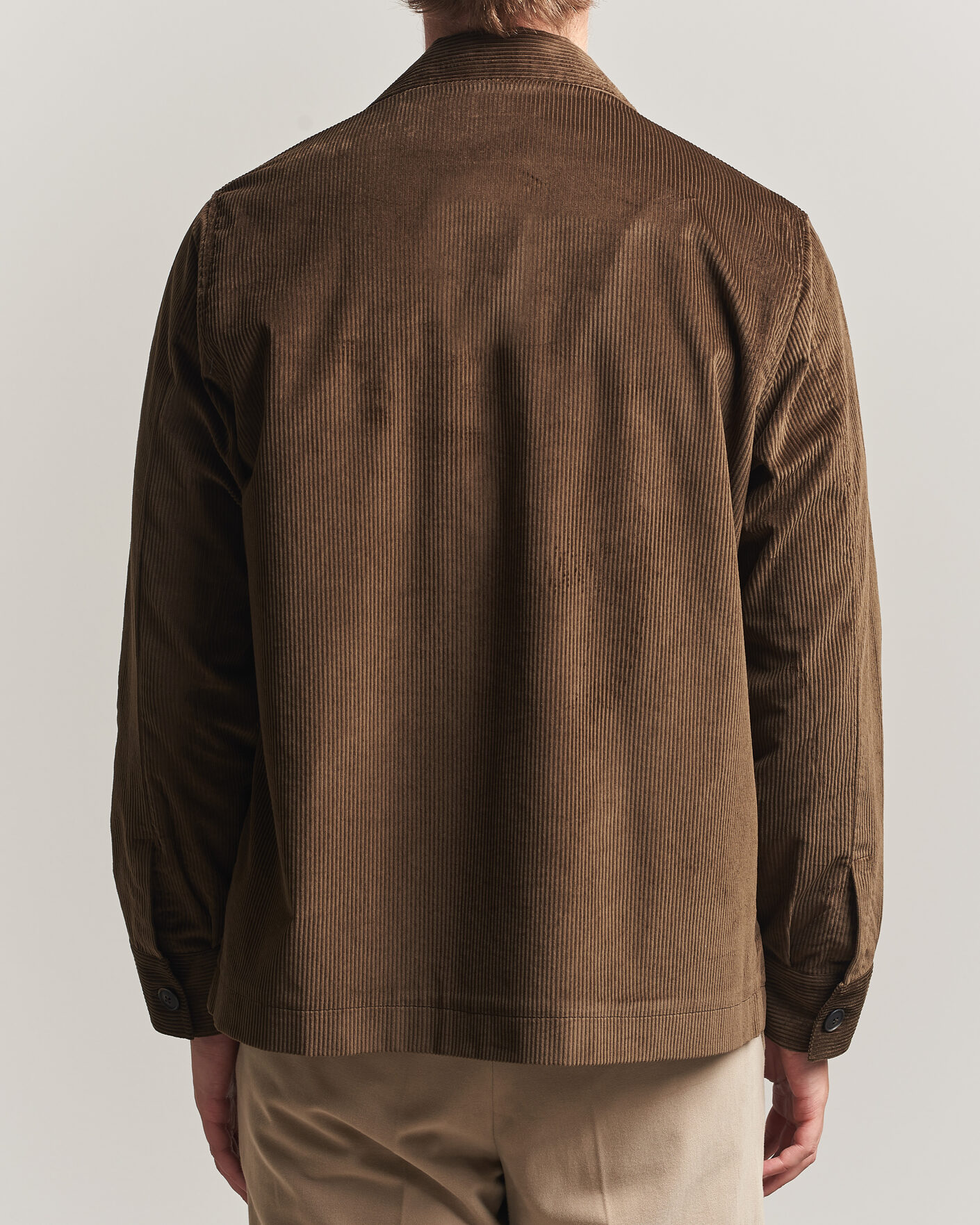 Hombres | Camisas | Grigio | Corduroy Overshirt Dark Brown