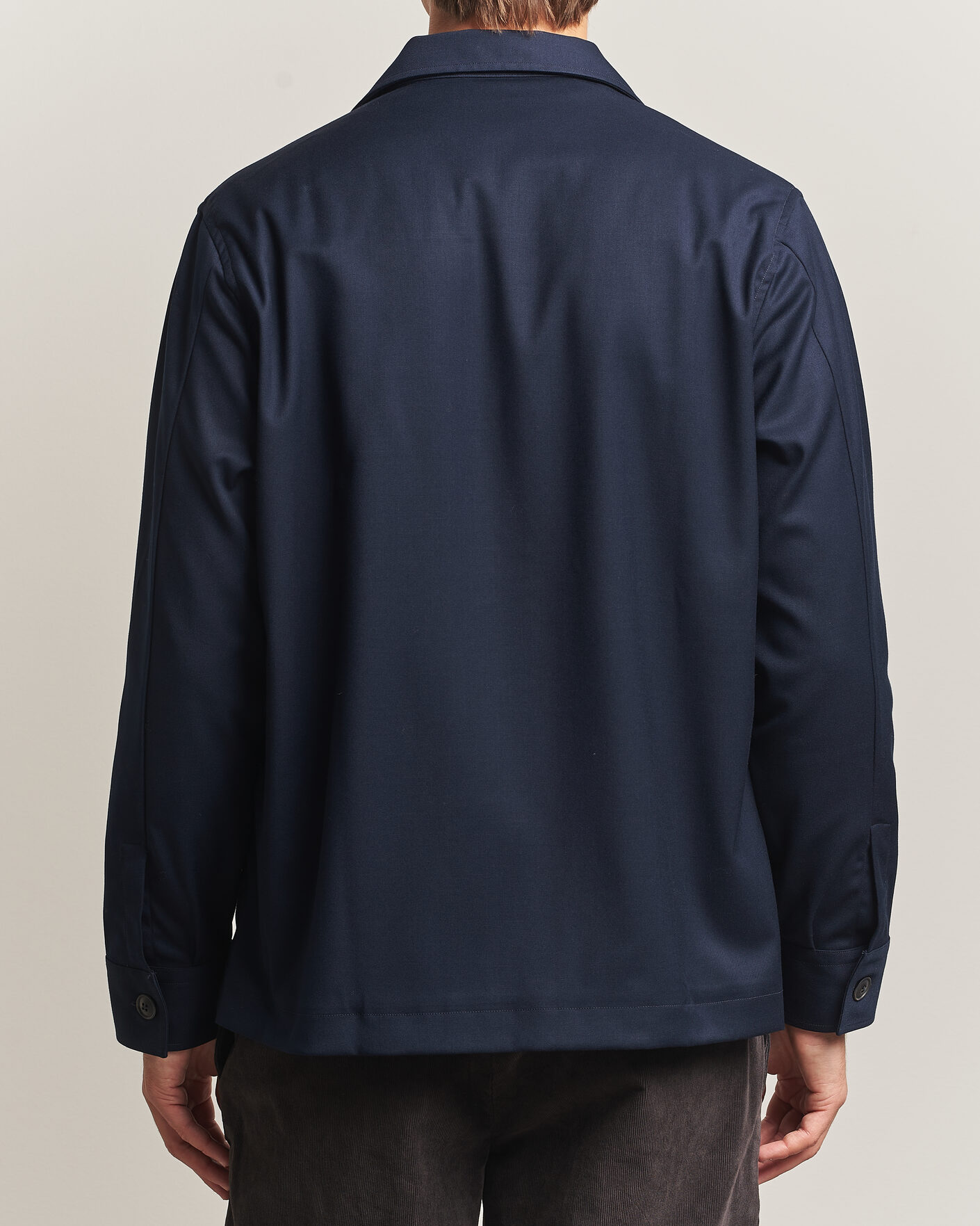 Hombres | Camisas | Grigio | Twill Overshirt Navy
