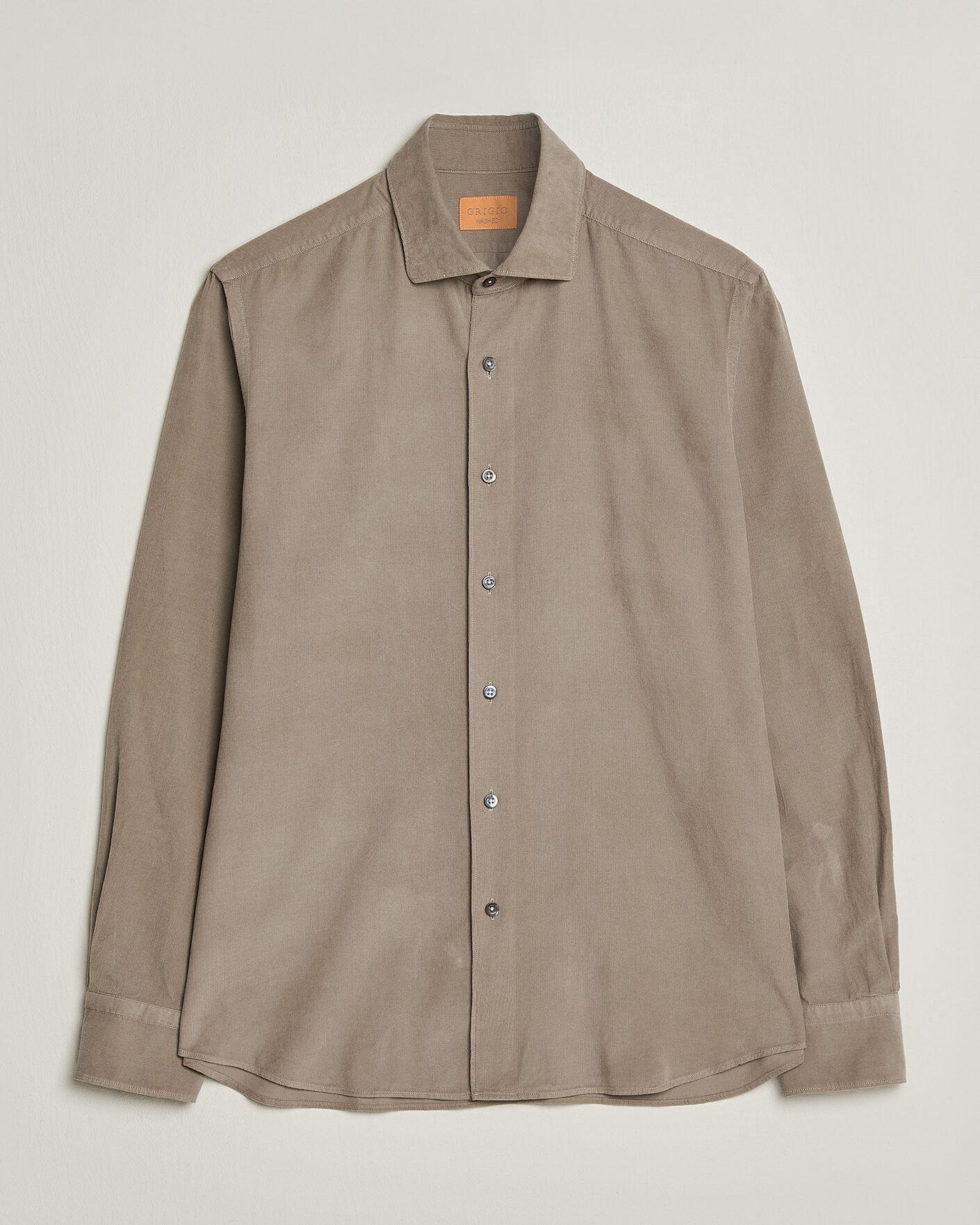 Hombres | Camisas | Grigio | Corduroy Shirt Beige