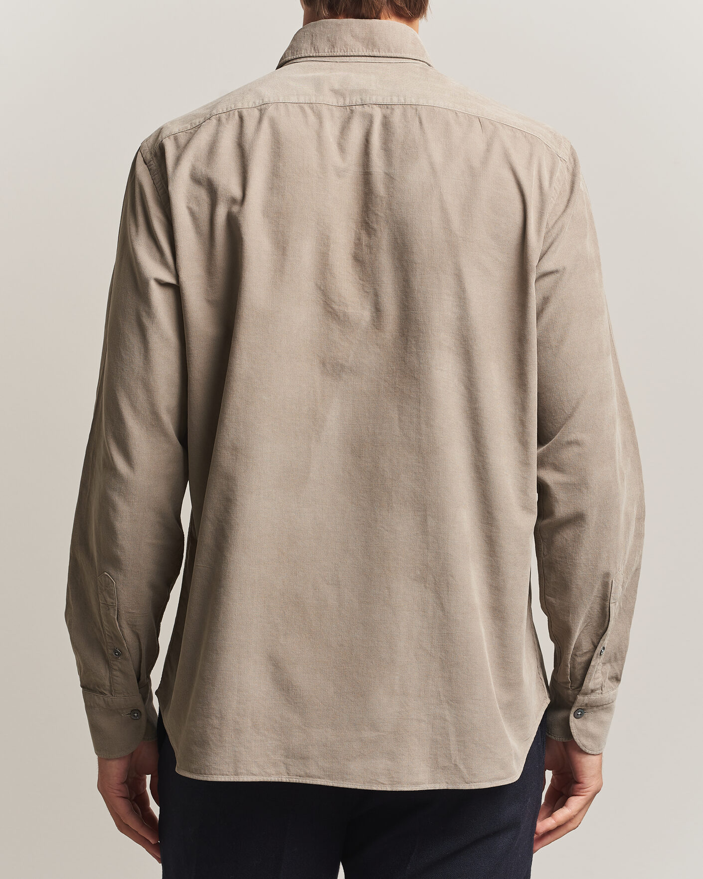 Hombres | Camisas | Grigio | Corduroy Shirt Beige