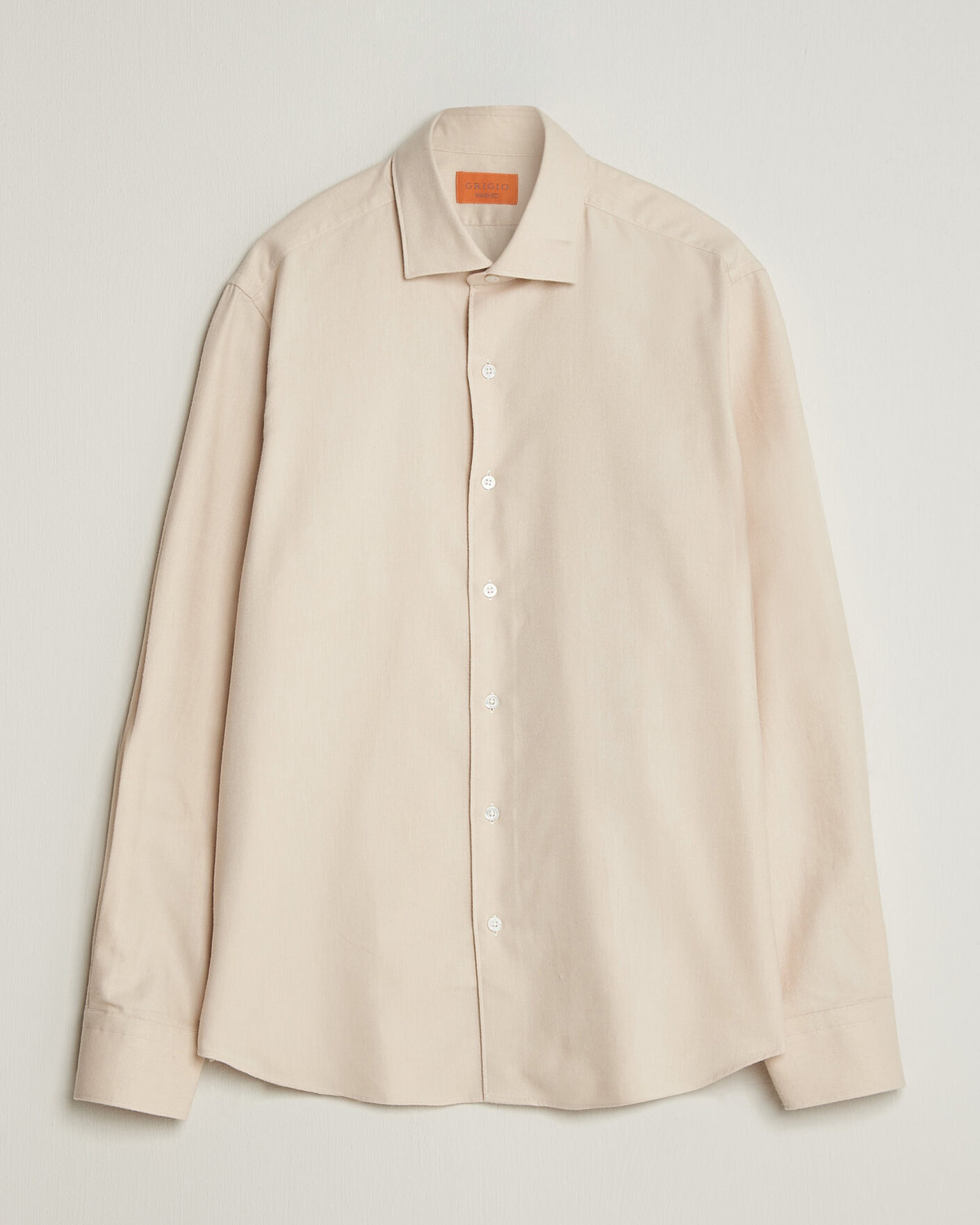 Hombres | Camisas | Grigio | Washed Flannel Shirt Off White