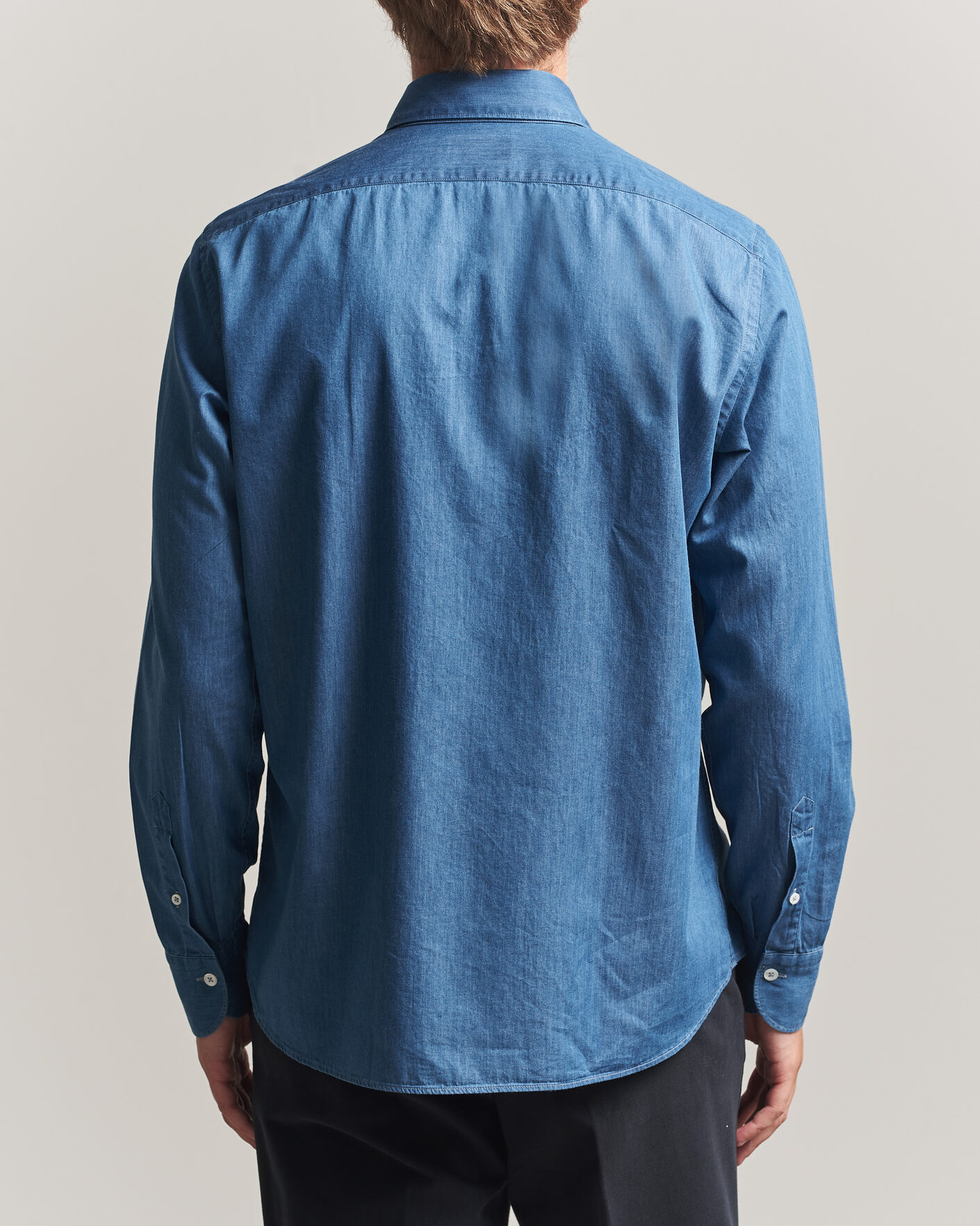 Hombres | Camisas | Grigio | Denim Shirt Light Blue