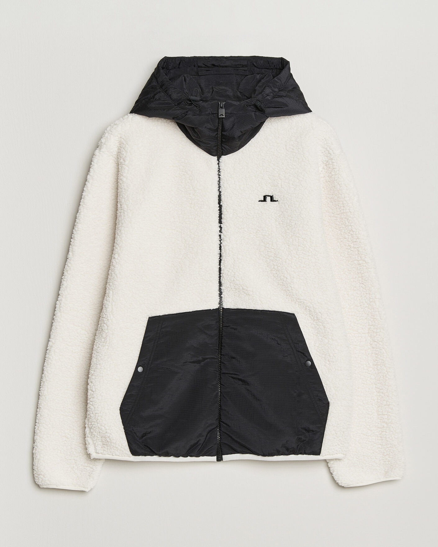 Hombres | Jerséis y prendas de punto | J.Lindeberg | Varek Hybrid Hooded Full Zip Tofu