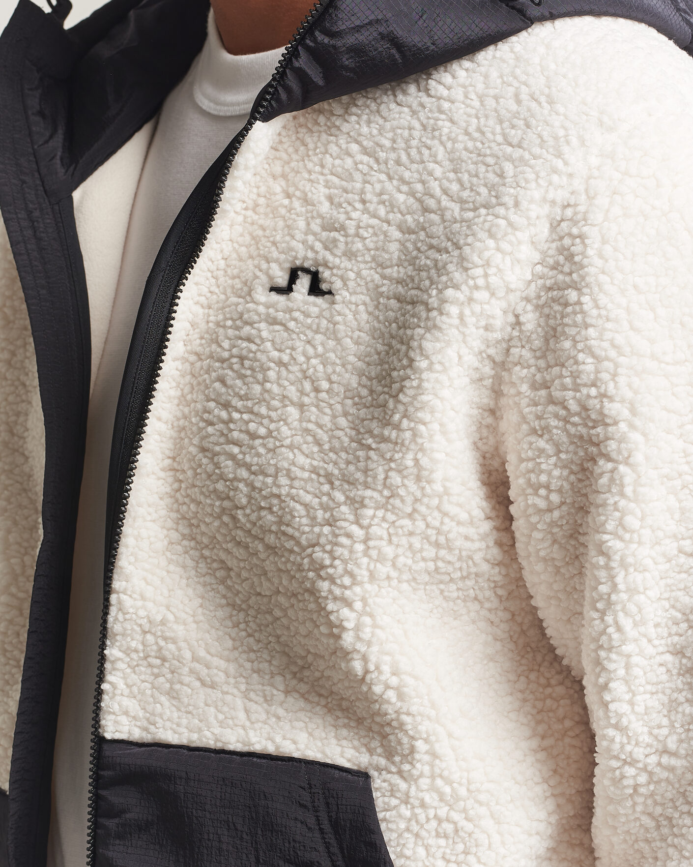 Hombres | Jerséis y prendas de punto | J.Lindeberg | Varek Hybrid Hooded Full Zip Tofu