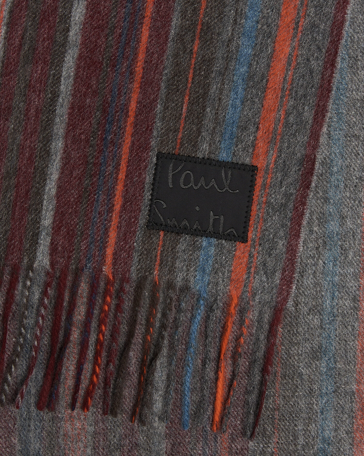 Hombres | Bufandas | Paul Smith | Lambswool Striped Scarf Red