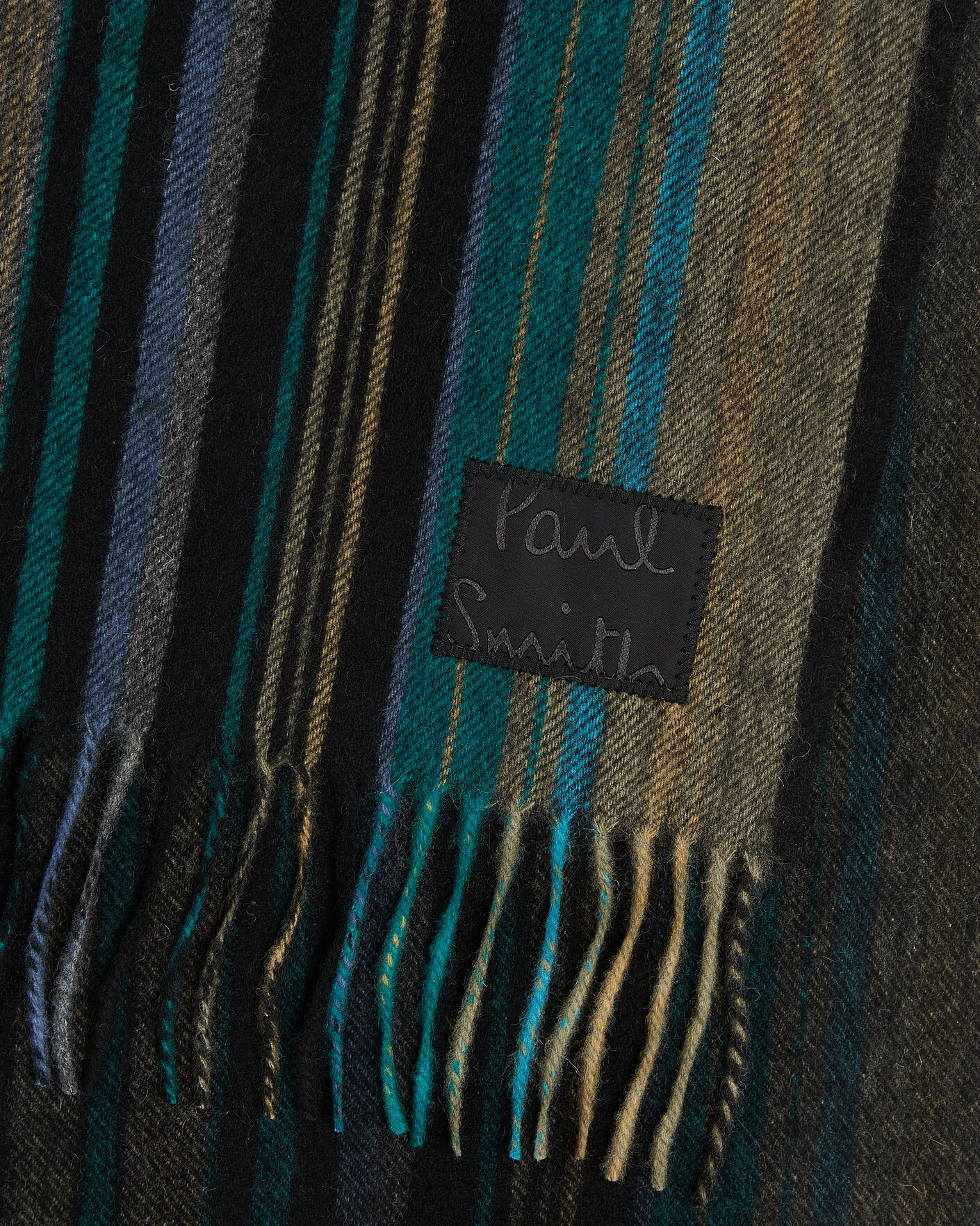 Hombres | Bufandas | Paul Smith | Lambswool Striped Scarf Black