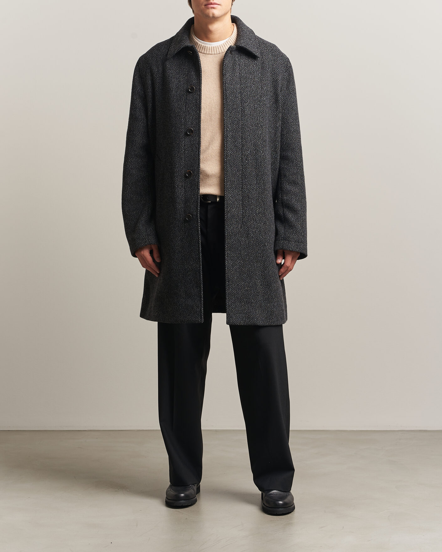 Hombres | Abrigos y chaquetas | PS Paul Smith | Wool Herringbone Coat Black