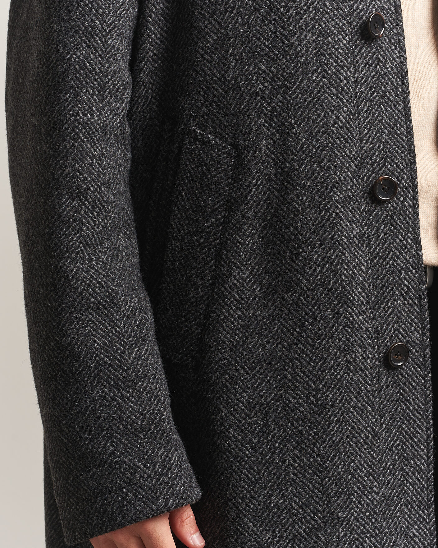 Hombres | Abrigos y chaquetas | PS Paul Smith | Wool Herringbone Coat Black