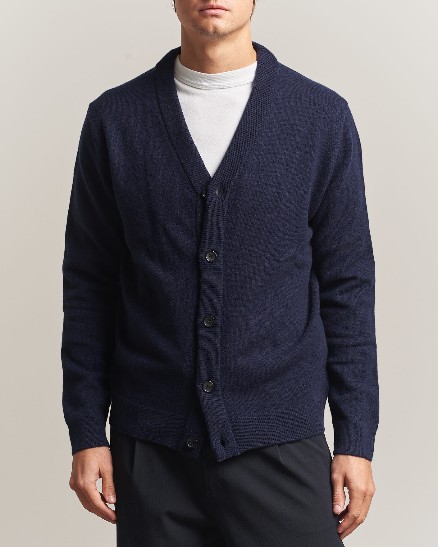 Hombres | Jerséis y prendas de punto | PS Paul Smith | Wool Knitted Cardigan Navy