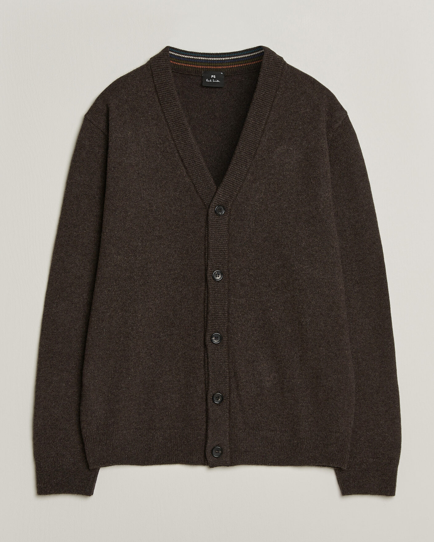 Hombres | Jerséis y prendas de punto | PS Paul Smith | Wool Knitted Cardigan Brown