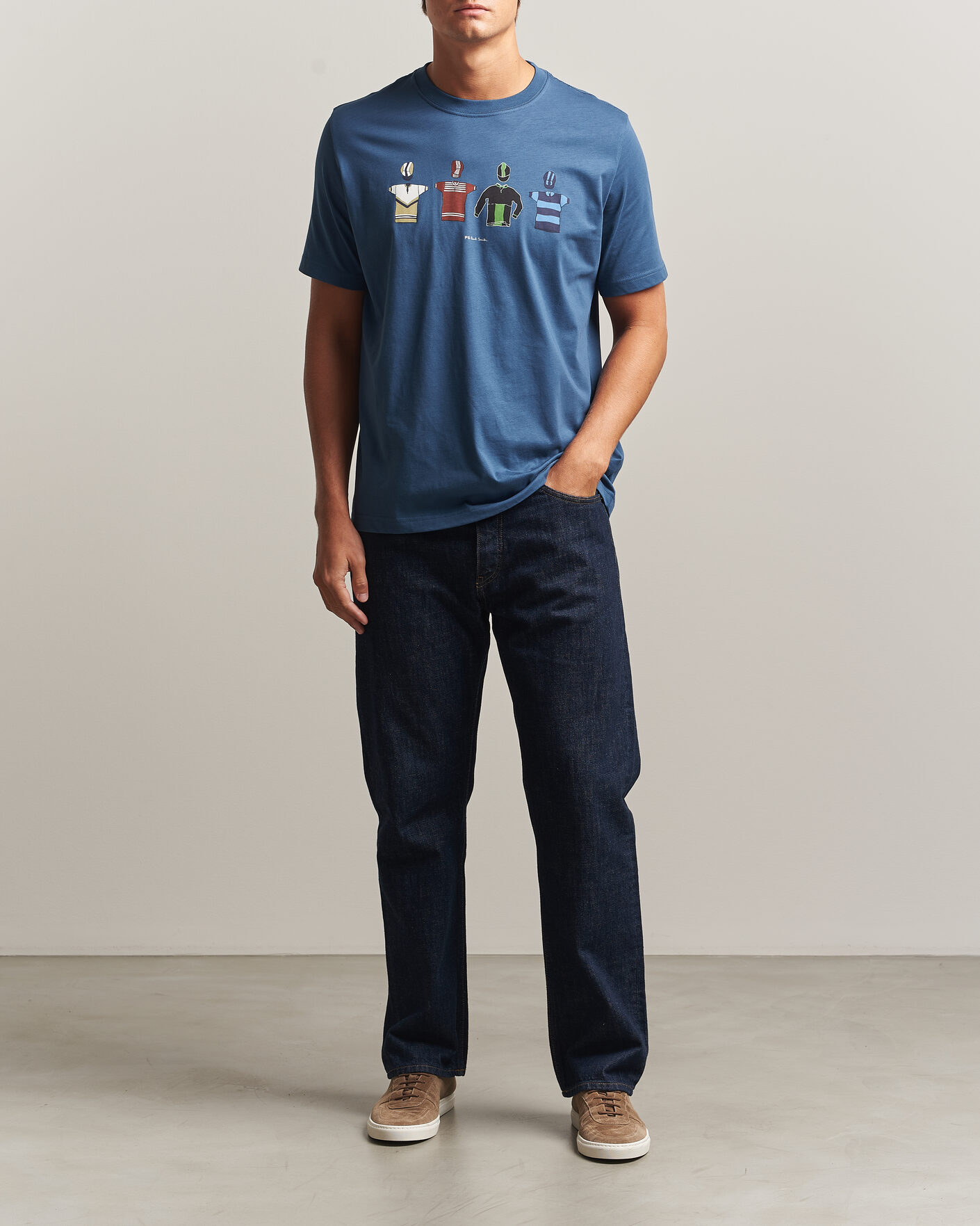 Hombres | Camisetas | PS Paul Smith | Cycle Jersey's Crew Neck T-Shirt Blue