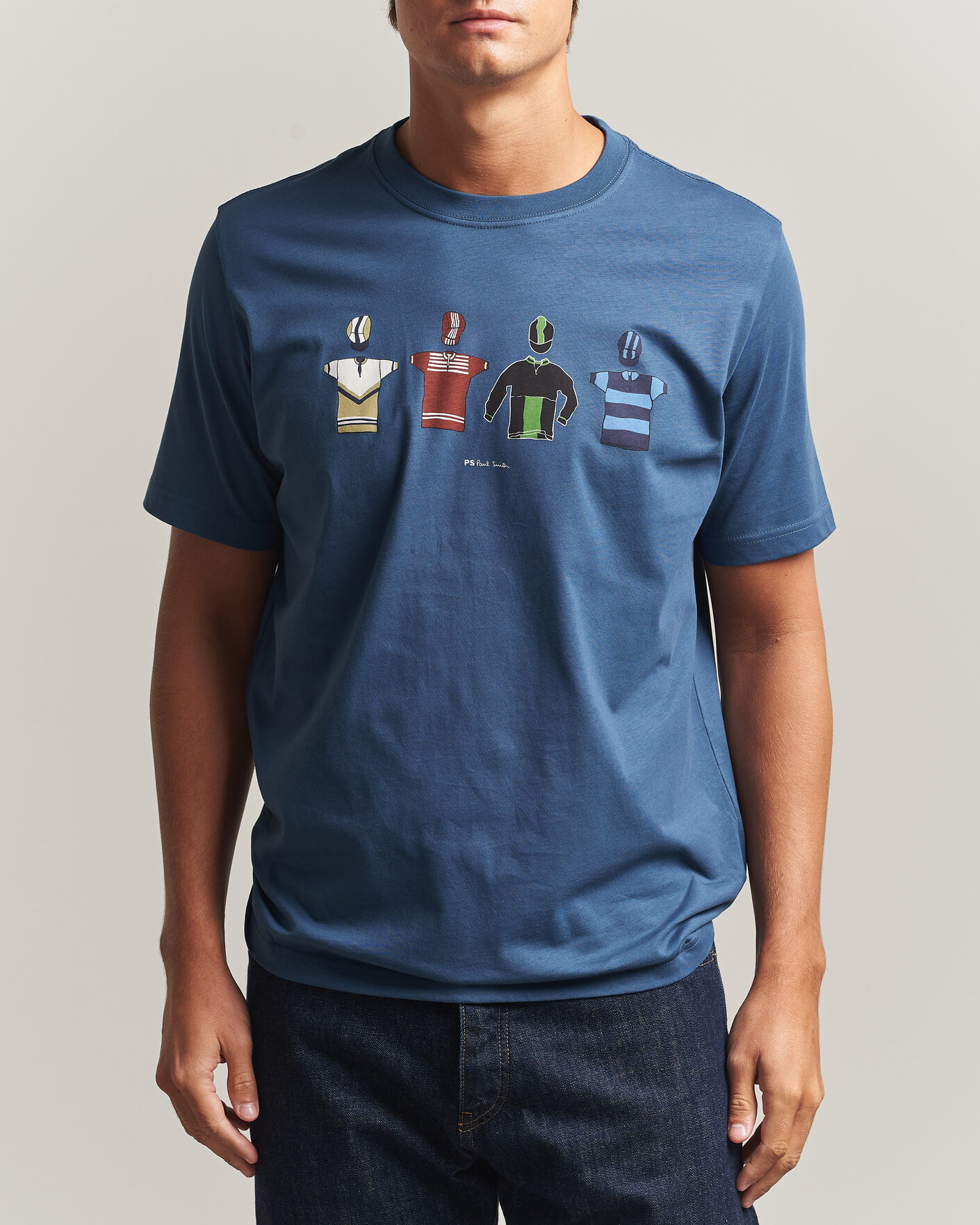 Hombres | Camisetas | PS Paul Smith | Cycle Jersey's Crew Neck T-Shirt Blue
