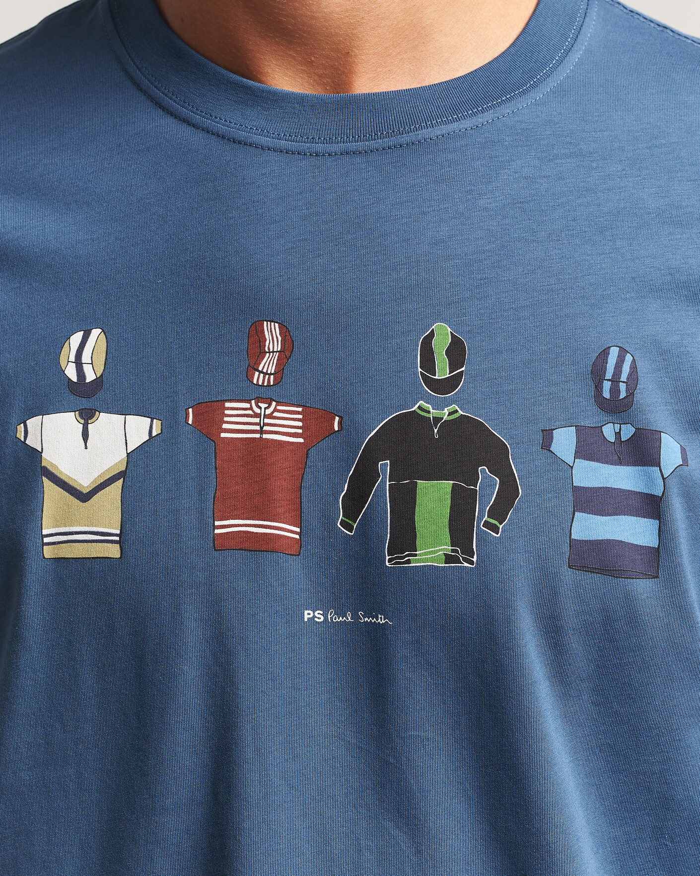 Hombres | Camisetas | PS Paul Smith | Cycle Jersey's Crew Neck T-Shirt Blue