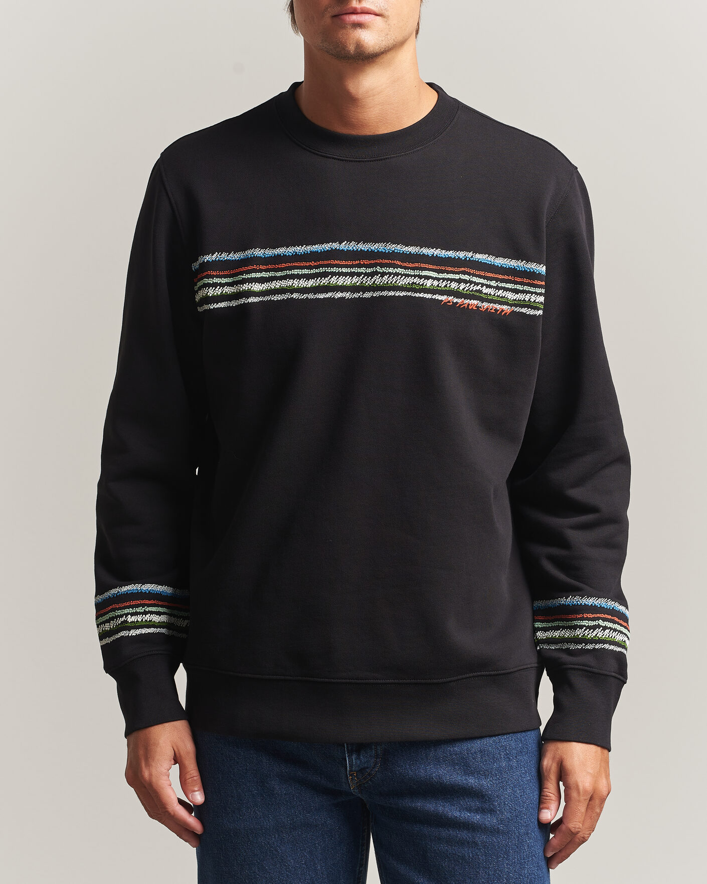 Hombres | Jerséis y prendas de punto | PS Paul Smith | Stripes Crew Neck Sweatshirt Black