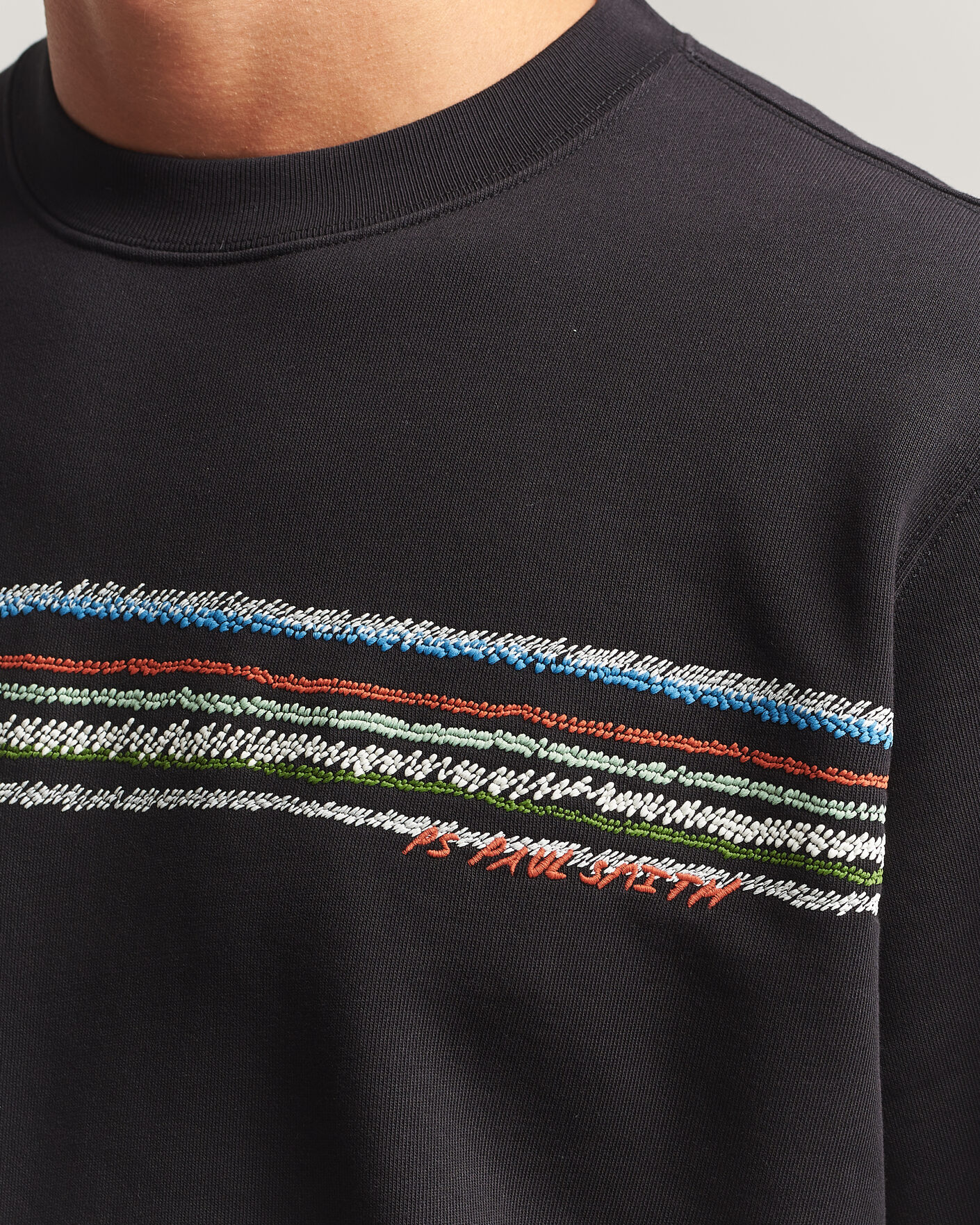 Hombres | Jerséis y prendas de punto | PS Paul Smith | Stripes Crew Neck Sweatshirt Black