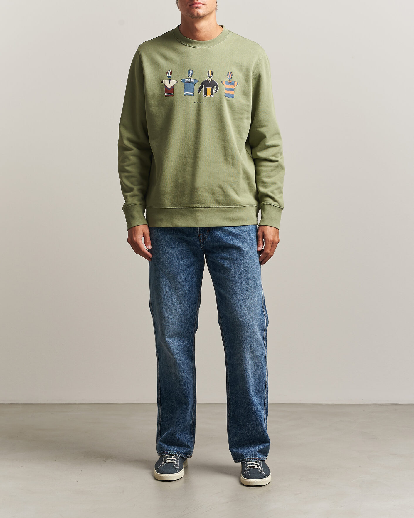 Hombres | Jerséis y prendas de punto | PS Paul Smith | Cycle Jersey's Crew Sweatshirt Green
