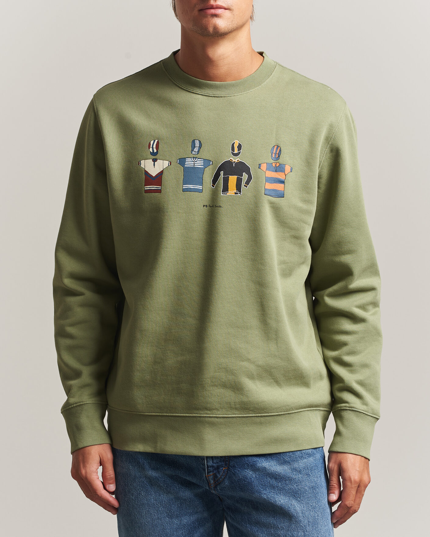 Hombres | Jerséis y prendas de punto | PS Paul Smith | Cycle Jersey's Crew Sweatshirt Green