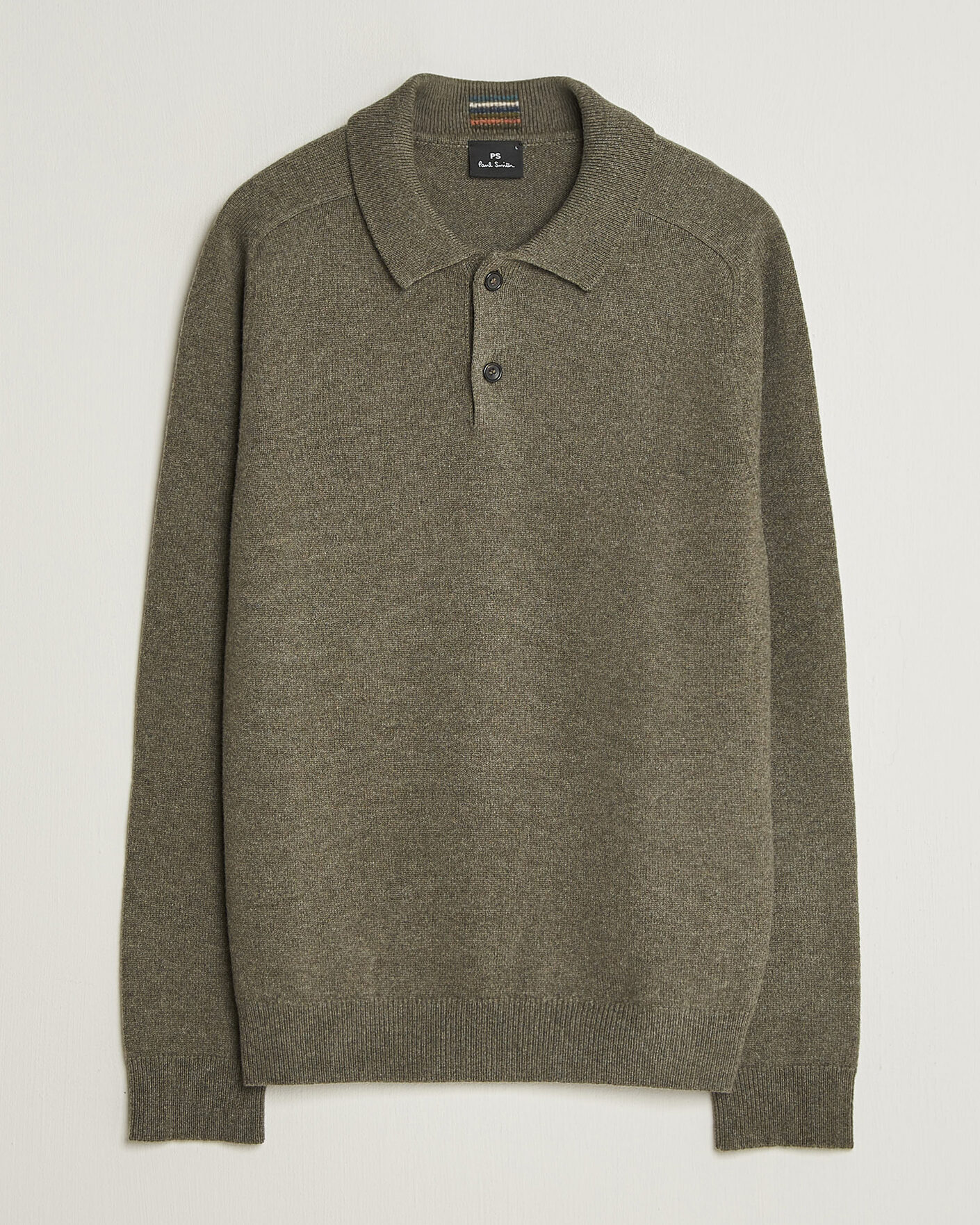Hombres | Jerséis y prendas de punto | PS Paul Smith | Wool Knitted Polo Green