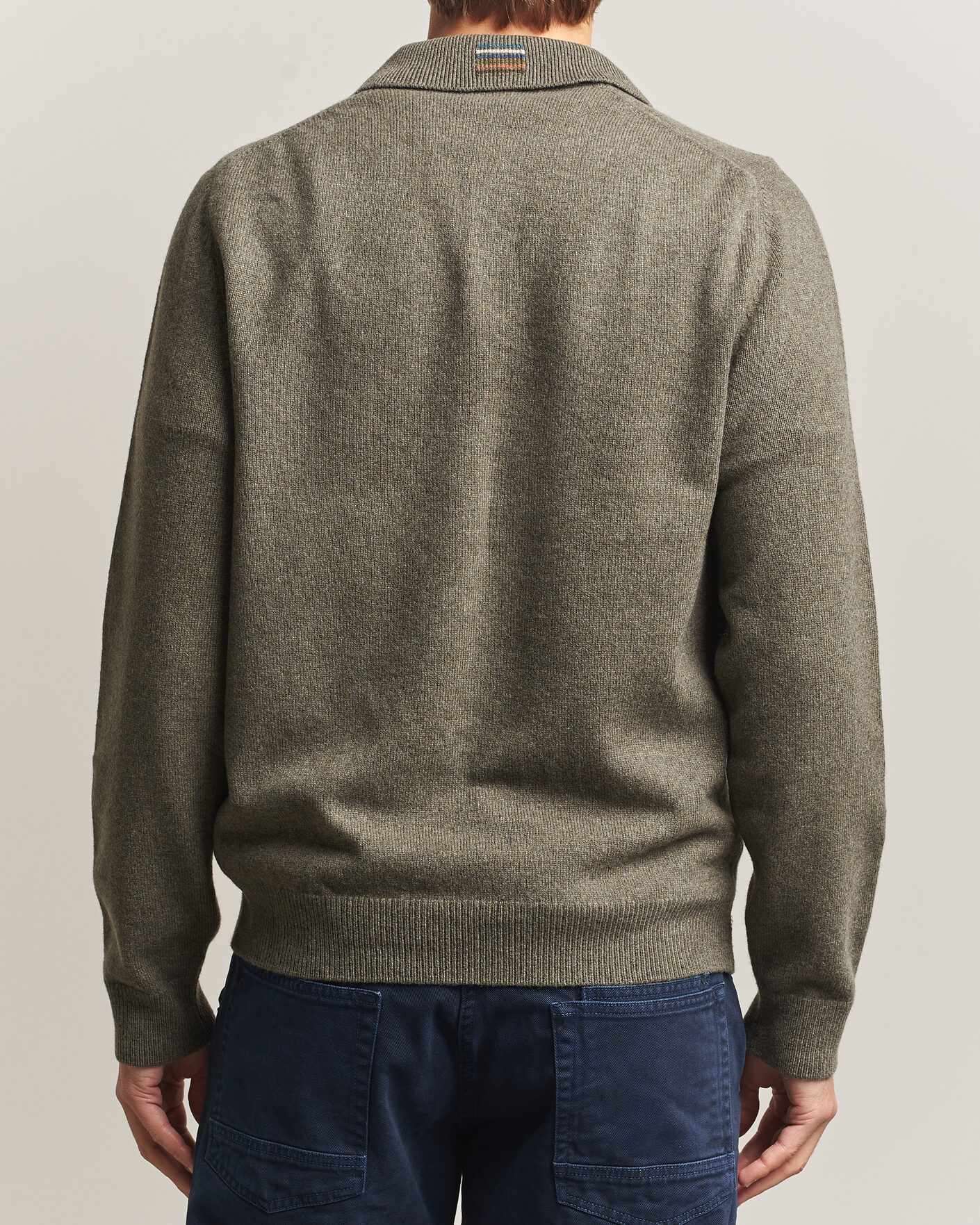 Hombres | Jerséis y prendas de punto | PS Paul Smith | Wool Knitted Polo Green