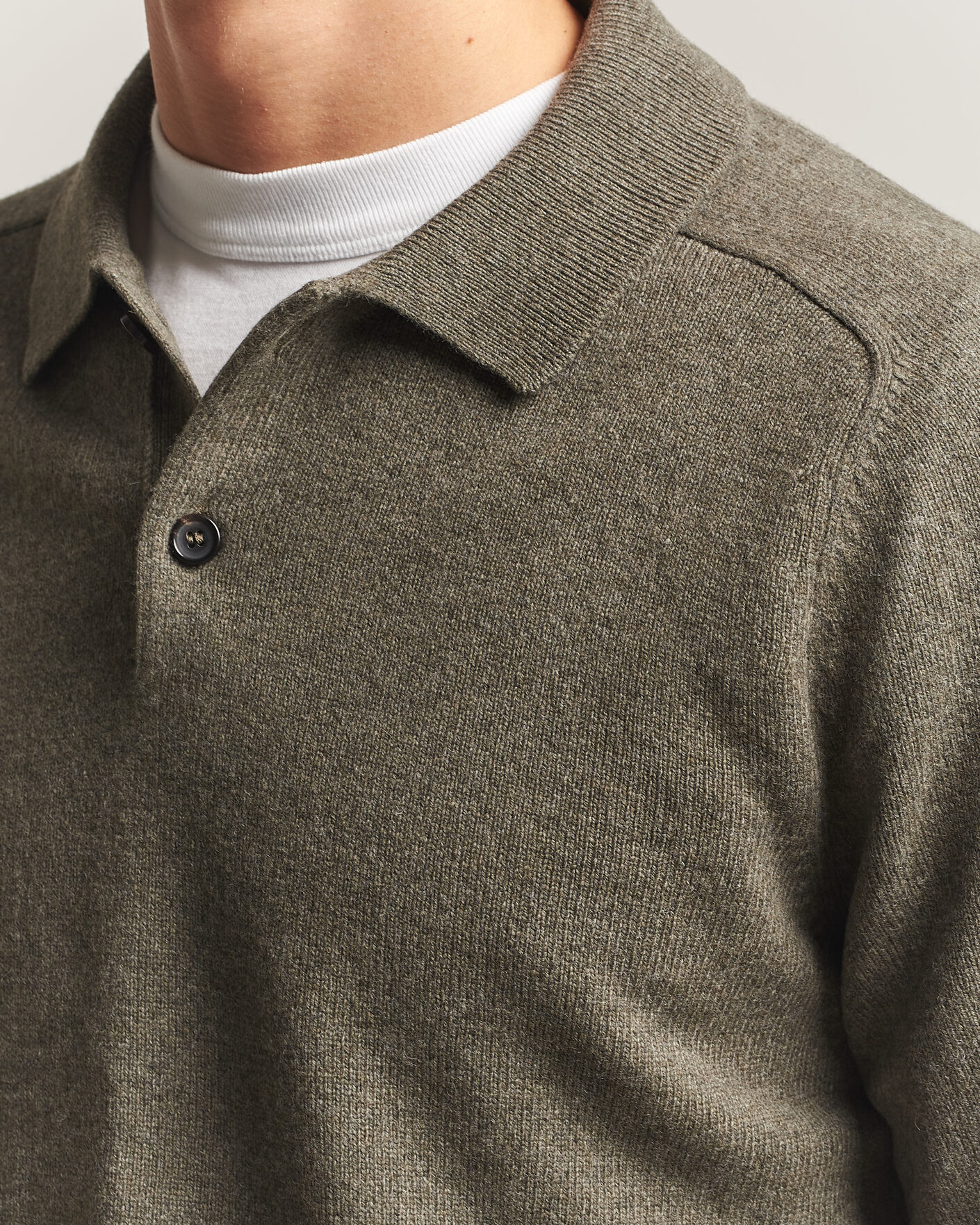 Hombres | Jerséis y prendas de punto | PS Paul Smith | Wool Knitted Polo Green