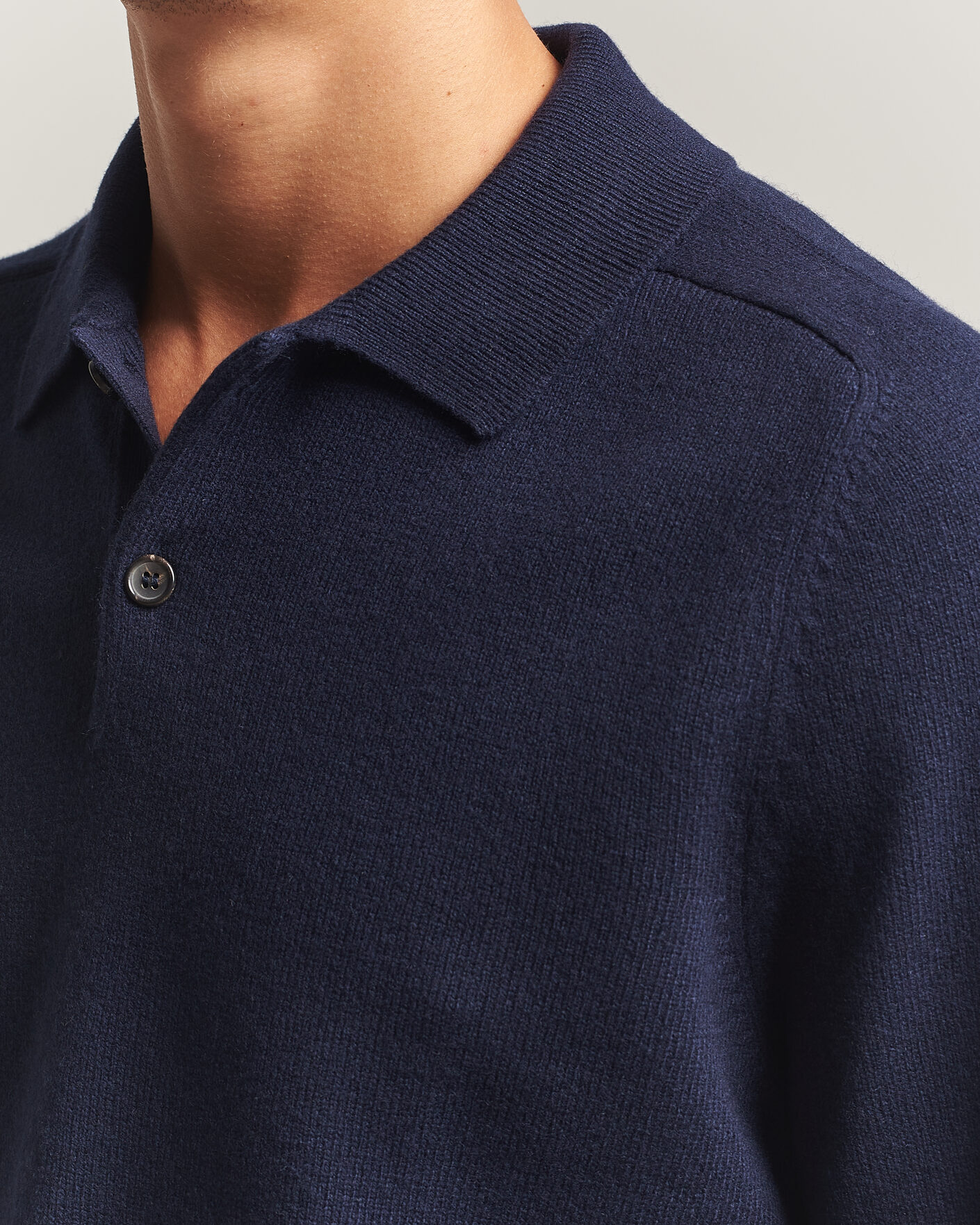 Hombres | Jerséis y prendas de punto | PS Paul Smith | Wool Knitted Polo Navy